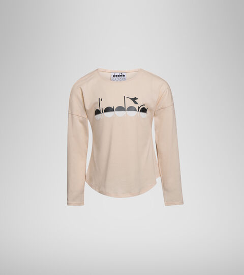 Long-sleeved T-shirt - Girls JG.LS T-SHIRT 5PALLE WHITE SMOKE - Diadora