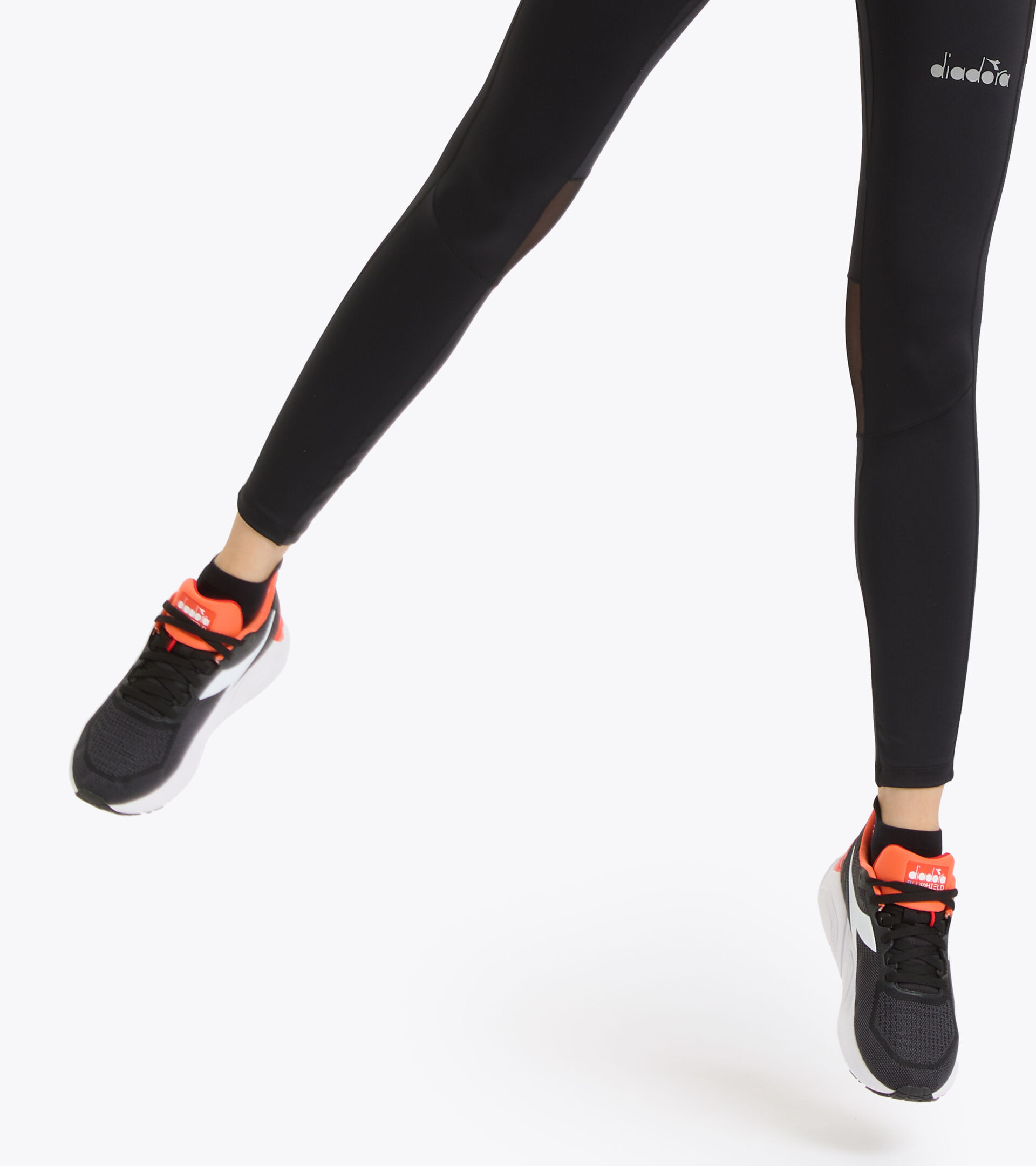 Sportliche Leggings - Damen L. HW RUNNING TIGHTS SCHWARZ - Diadora