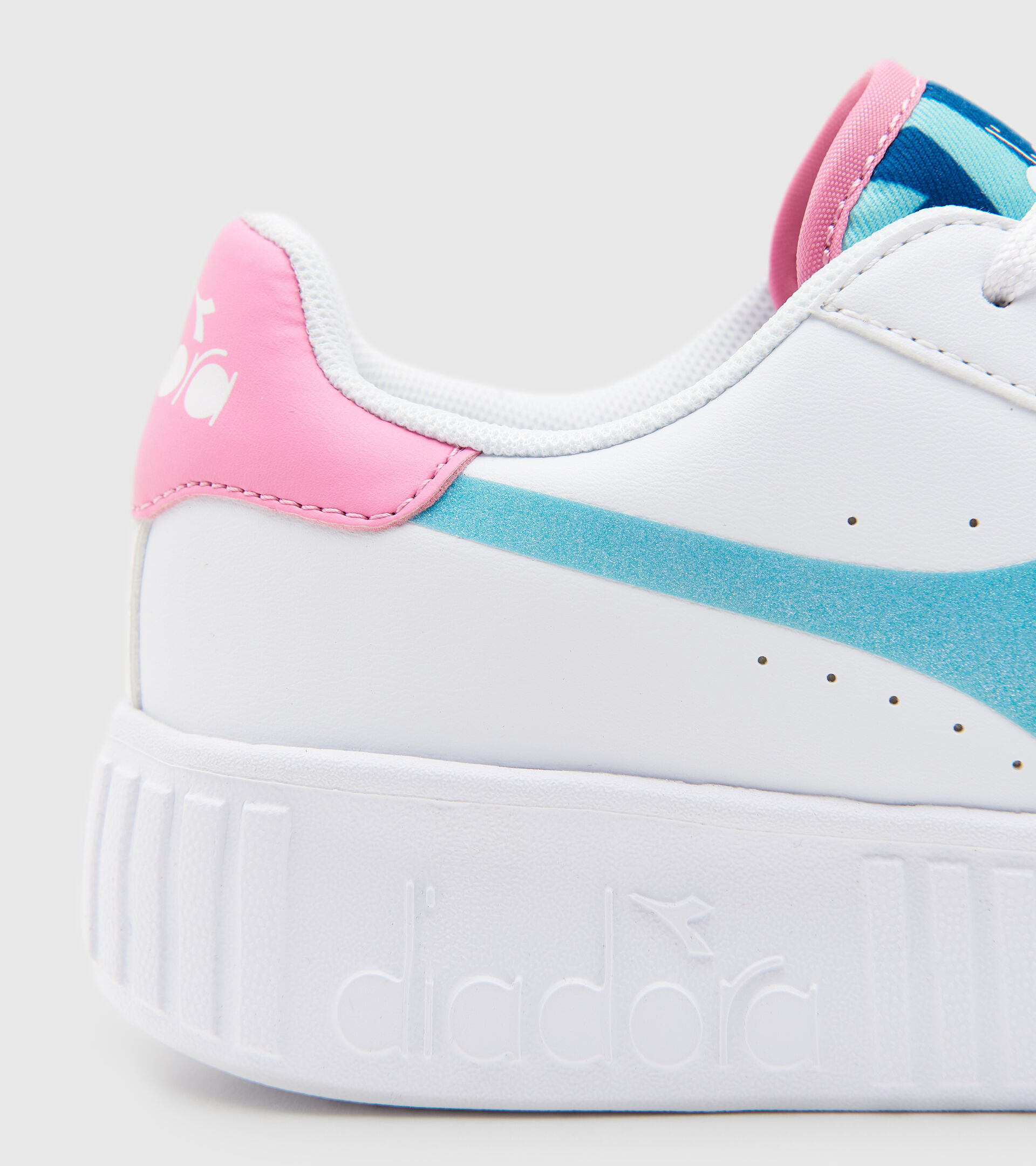 Sports shoes - Junior 8-16 years GAME STEP WONDERLAND GS WHITE/FUCHSIA PINK - Diadora