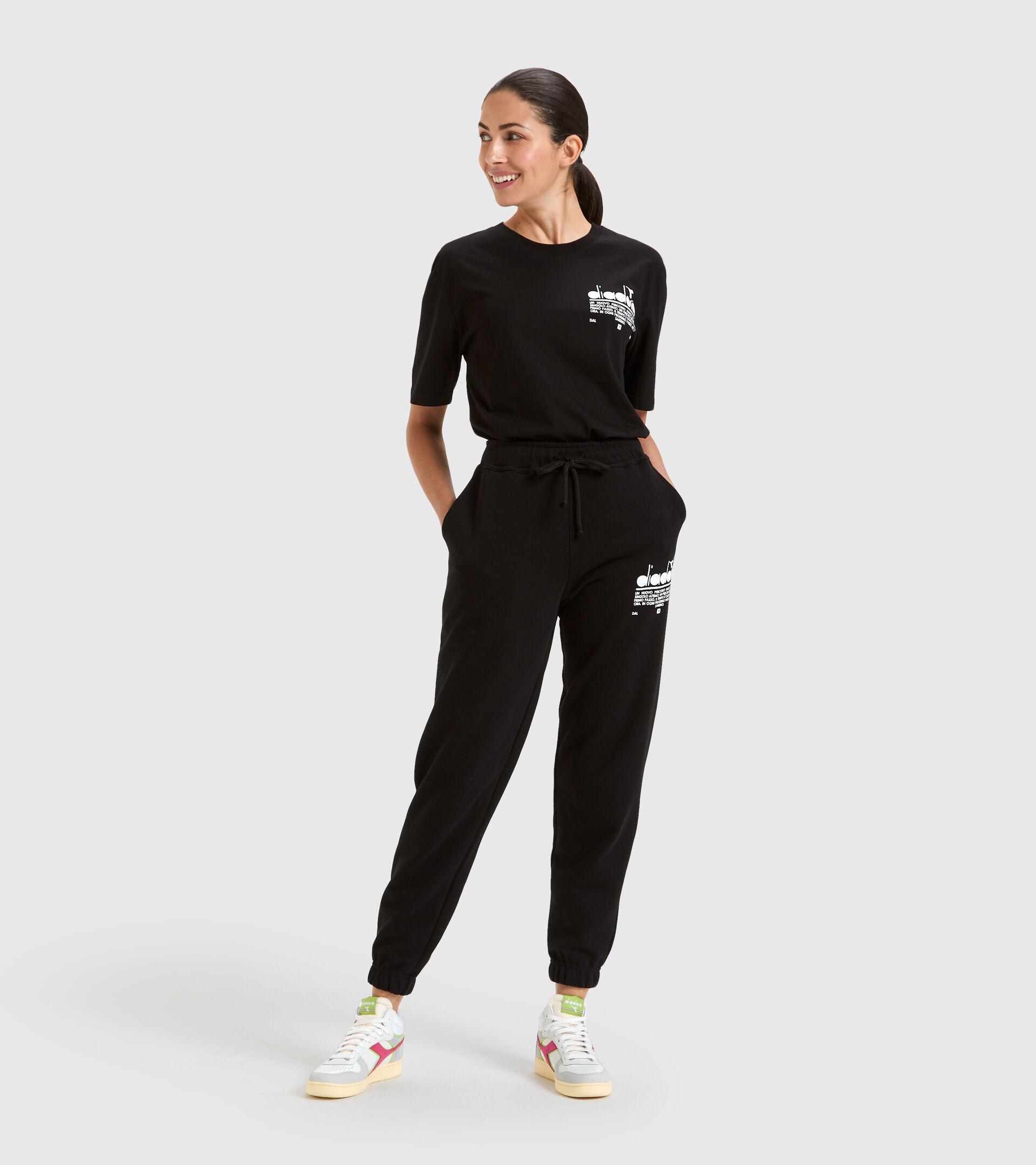 Organic cotton joggers - Unisex PANT MANIFESTO BLACK - Diadora