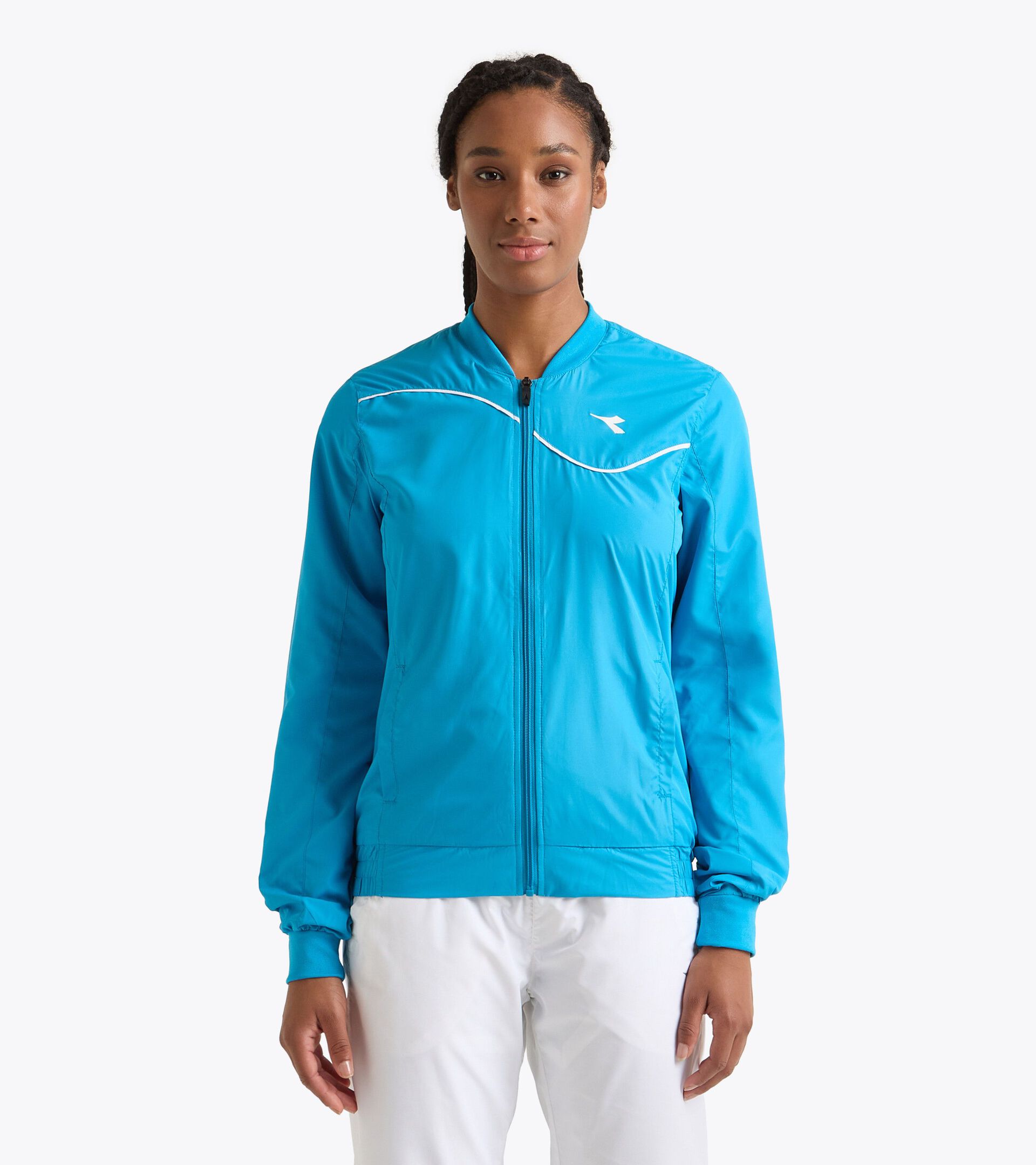 Giacca da tennis - Donna L. JACKET COURT AZZURRO FLUO - Diadora