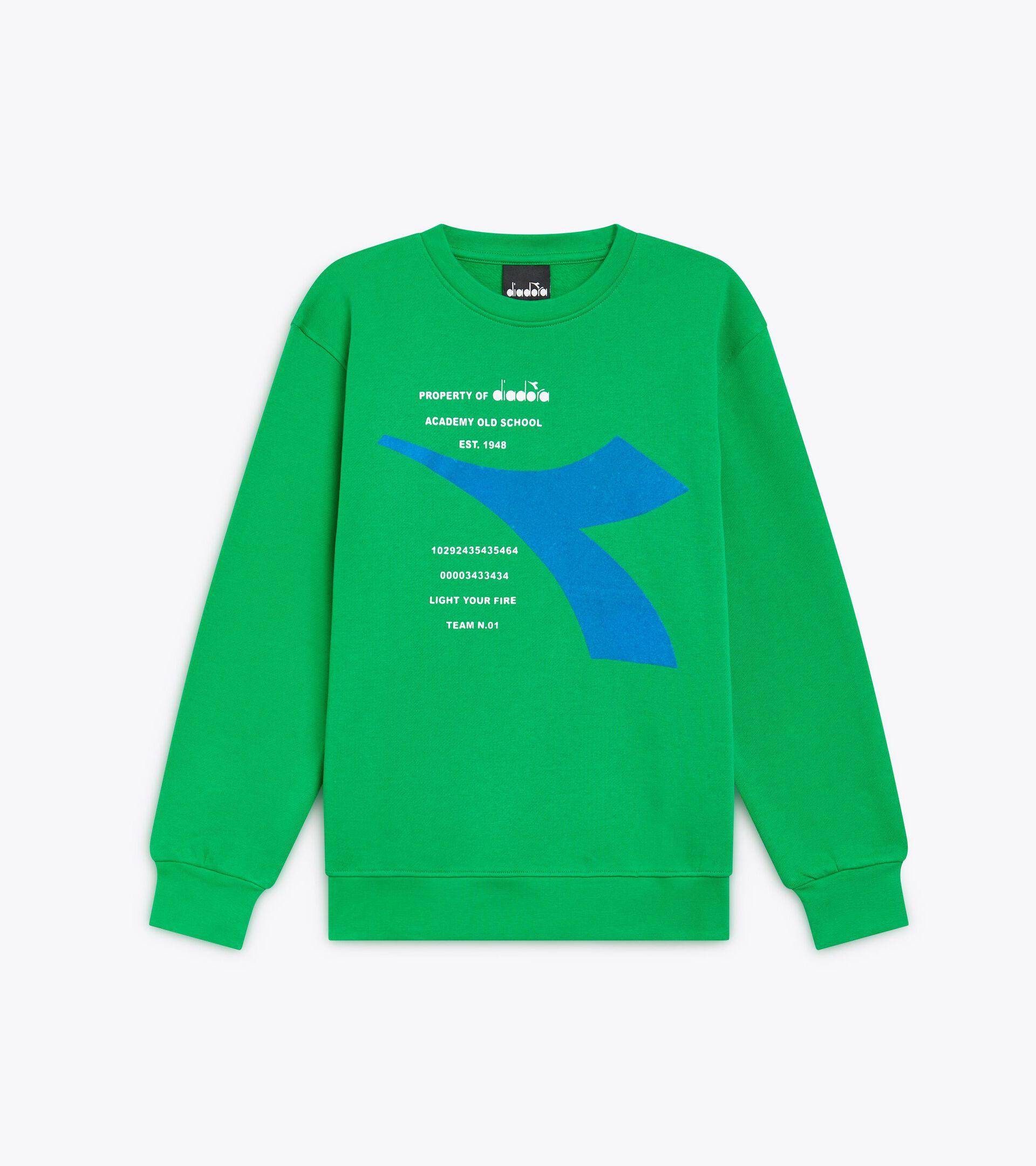 Sudadera de cuello redondo - Niño/Adolescente JB. SWEATSHIRT CREW FREGIO VERDE VENENO - Diadora