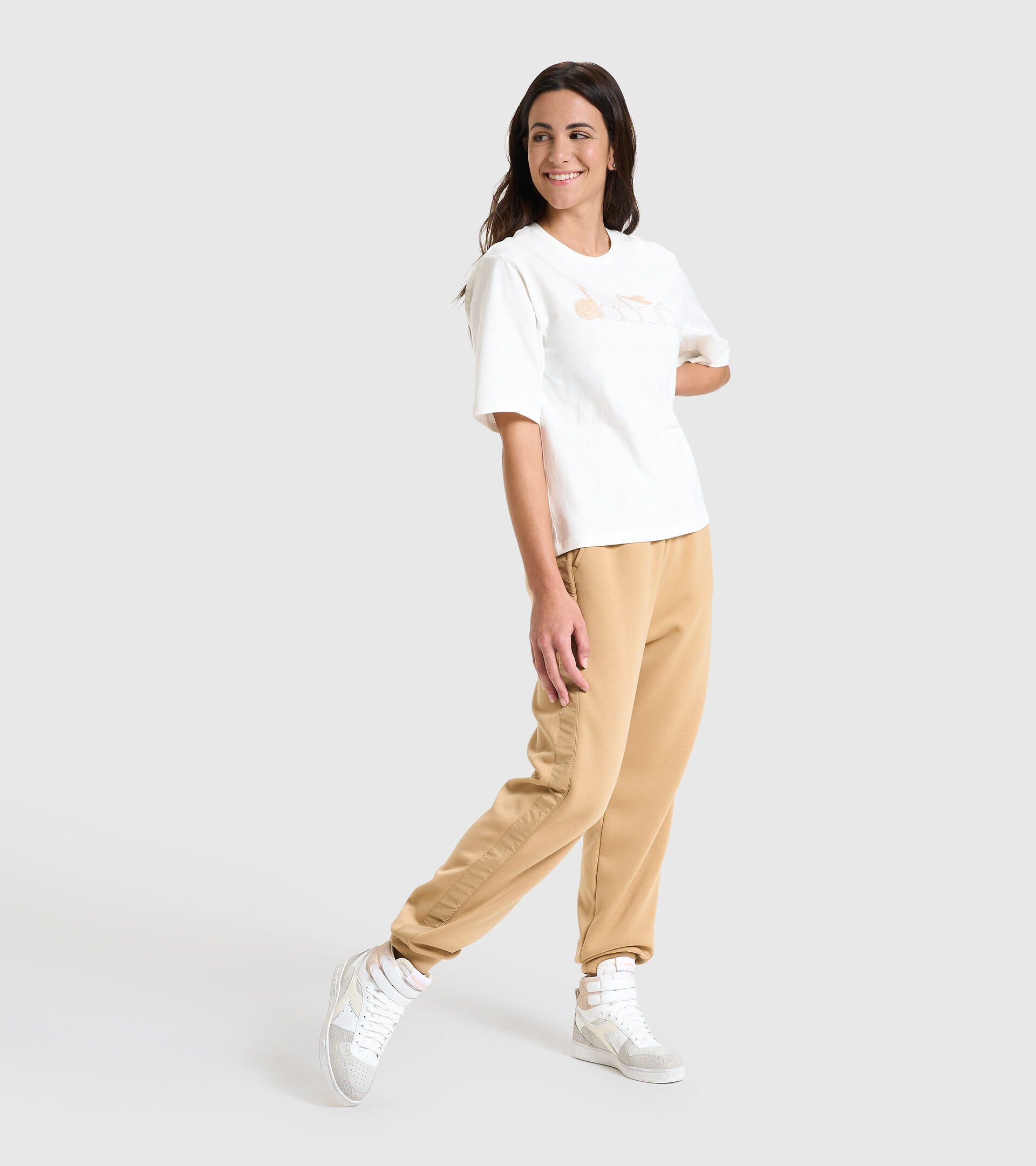 T-Shirt - Damen L. T-SHIRT SS URBANITY MARSHMALLOW WEISS - Diadora
