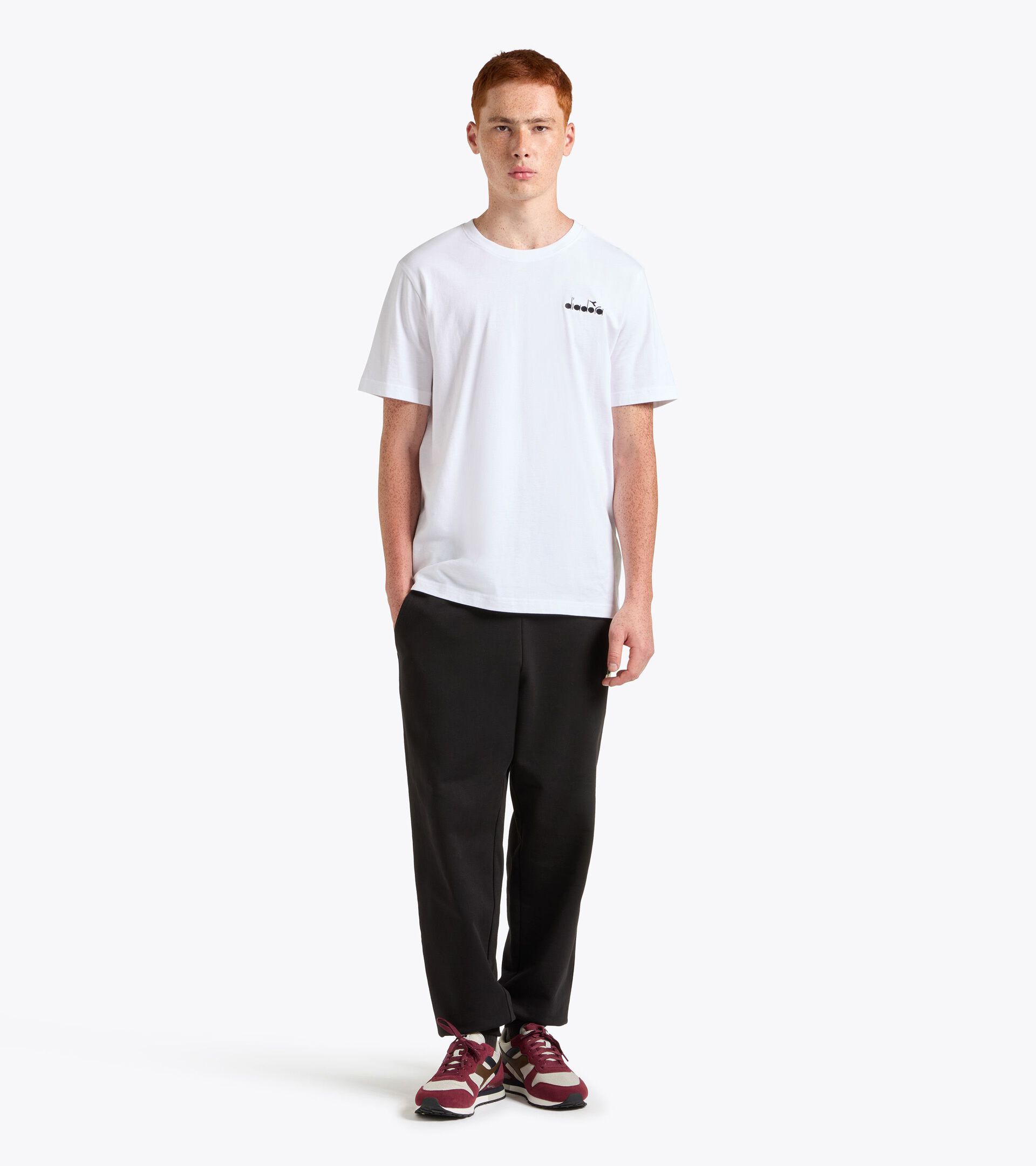 Short-sleeved T-shirt - Regular fit - Men&rsquo;s LOGO SPECTRA SS T-SHIRT OPTICAL WHITE - Diadora