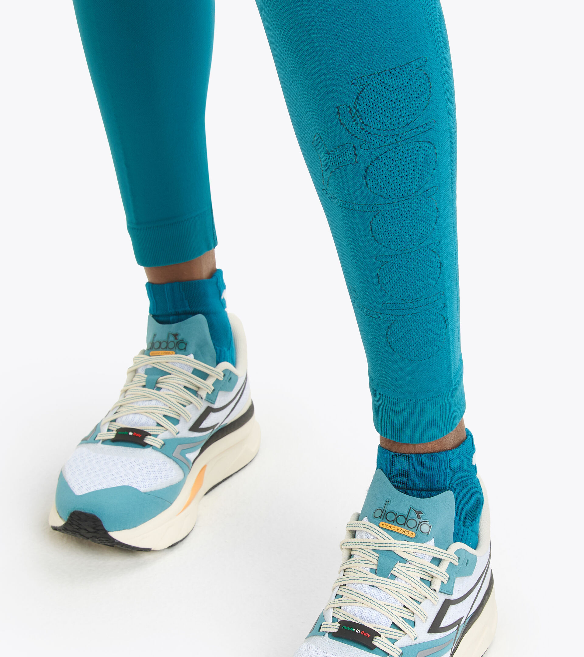 Running leggings - Women L. TIGHTS SKIN FRIENDLY COLONIAL BLUE - Diadora