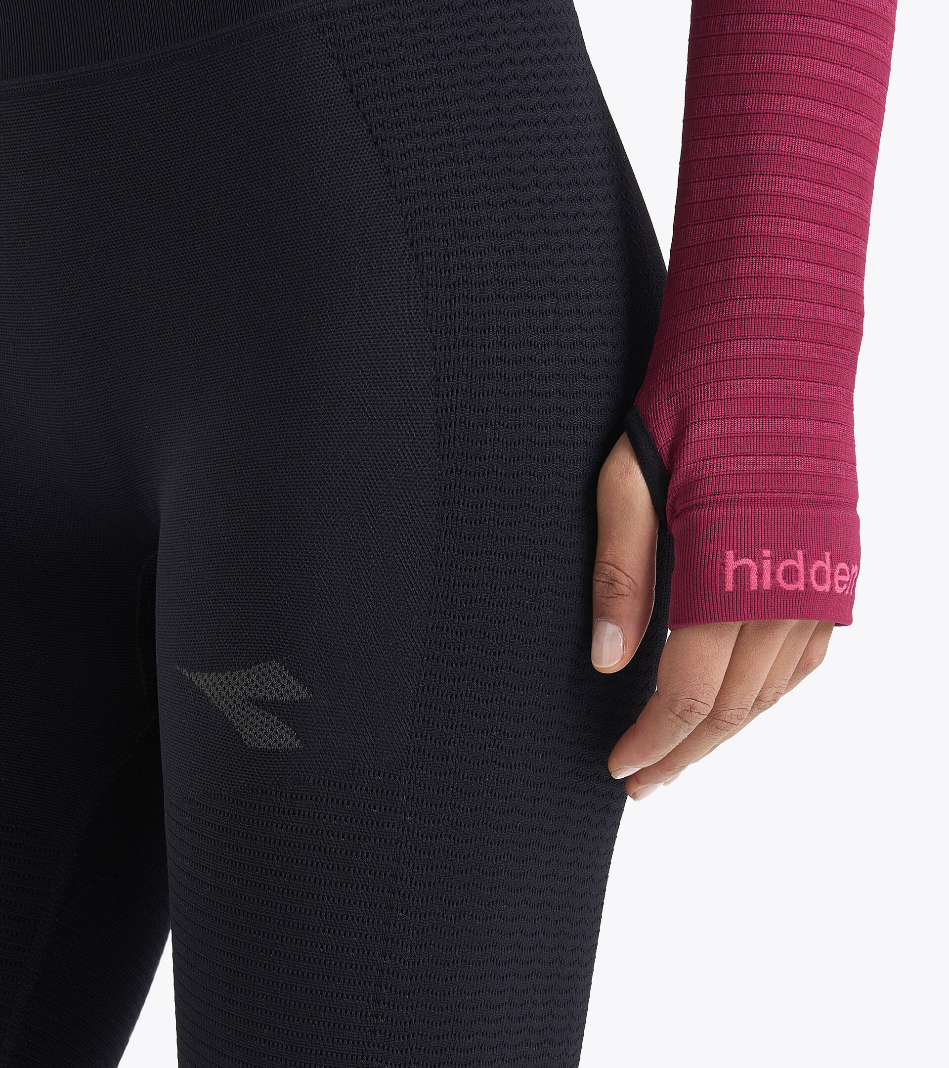 Italian-made running trousers - Women L. HIDDEN POWER PANTS BLACK - Diadora