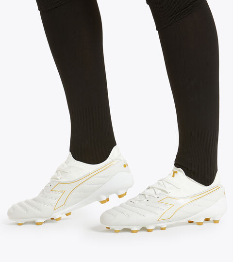 BRASIL ELITE TECH LPX, BIANCO/ORO Footwear Sport UOMO BRASIL ELITE TECH LPX BIANCO/ORO Diadora