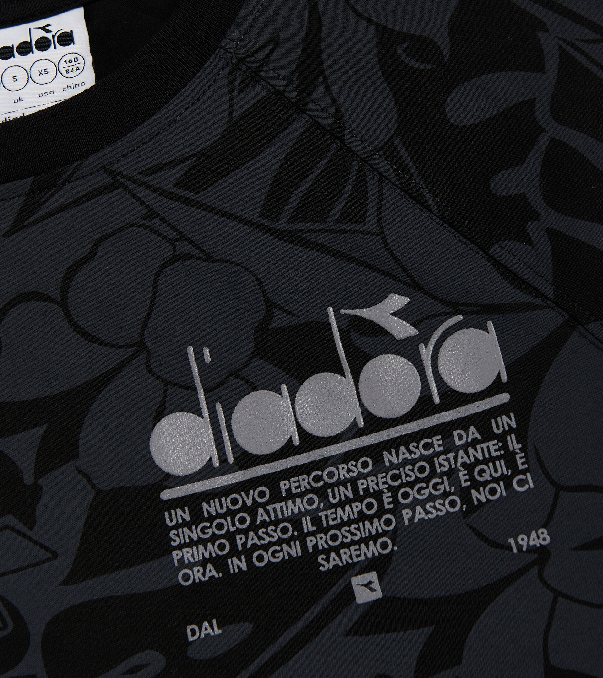 Organic cotton T-shirt - Women L. T-SHIRT SS CROP MANIFESTO BLACK - Diadora