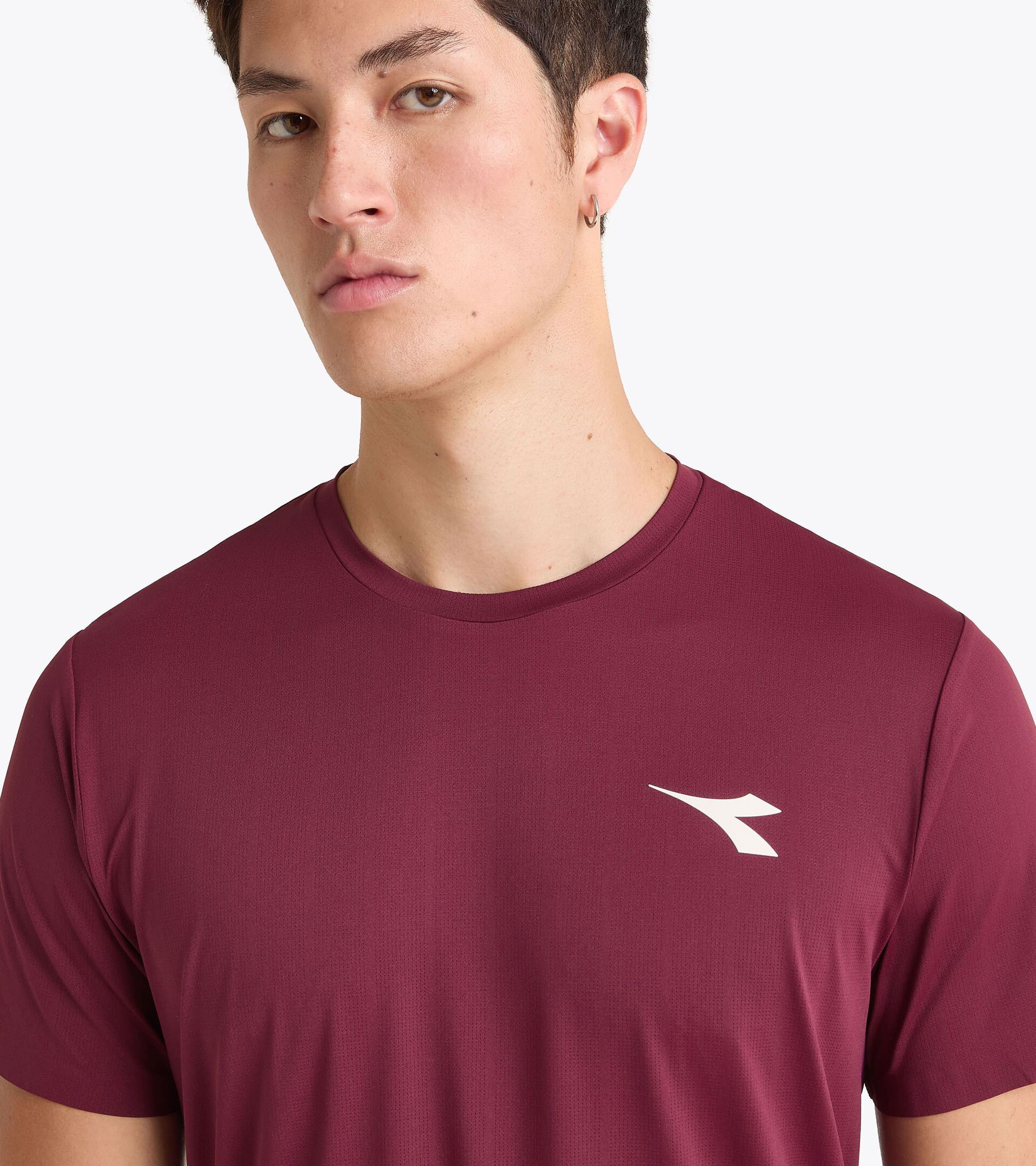Tennis t-shirt - Competition - Men’s SS T-SHIRT ICON MAROON BANNER - Diadora