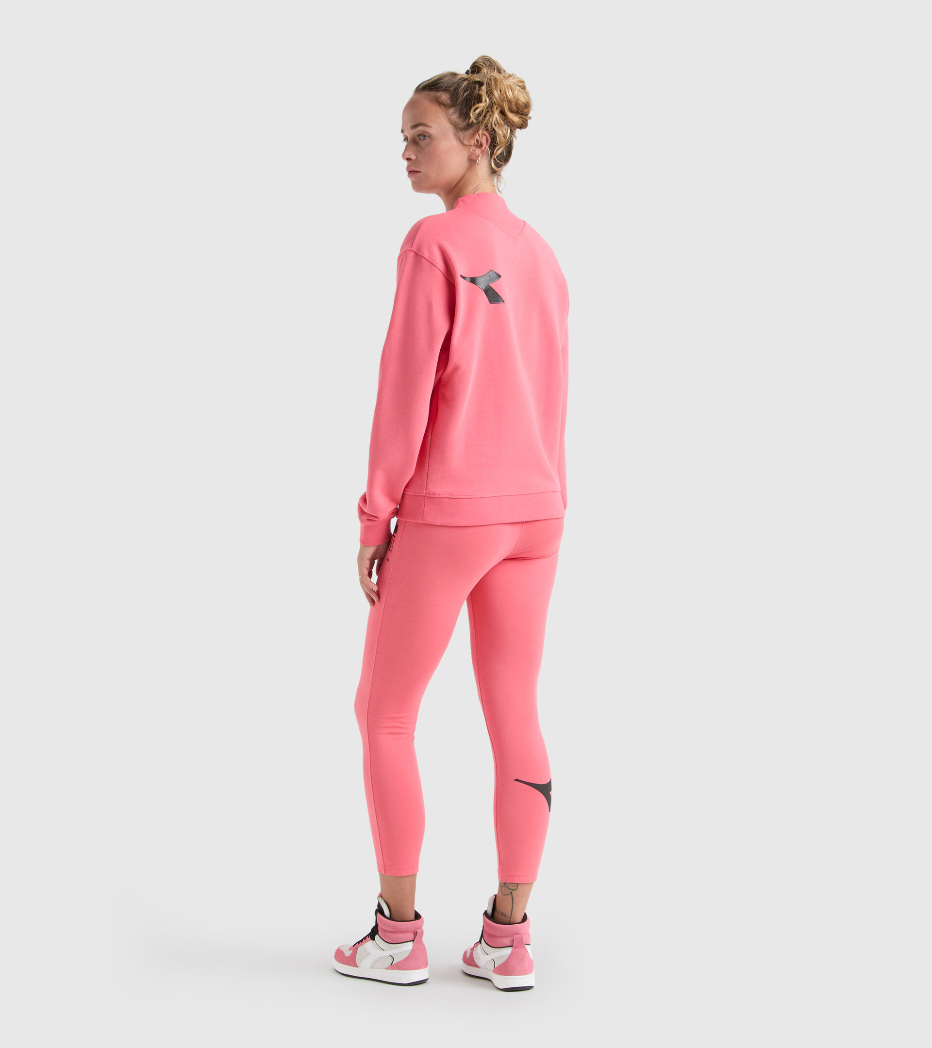 Sweat-shirt en coton - Femme L. SWEATSHIRT CREW MANIFESTO ROSE THE - Diadora