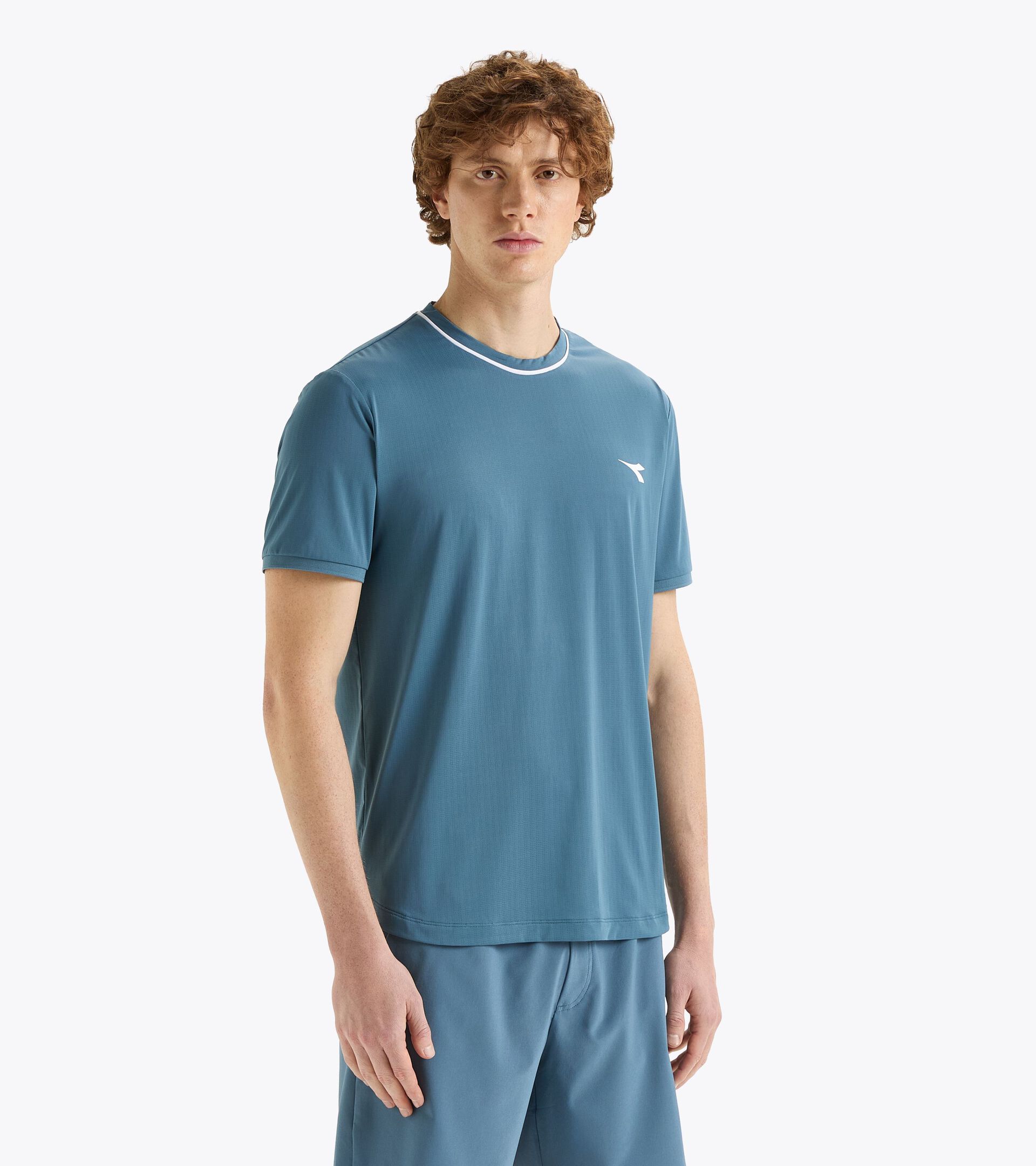 T-shirt da tennis - Uomo SS T-SHIRT ICON BLU VISTA OCEANO - Diadora