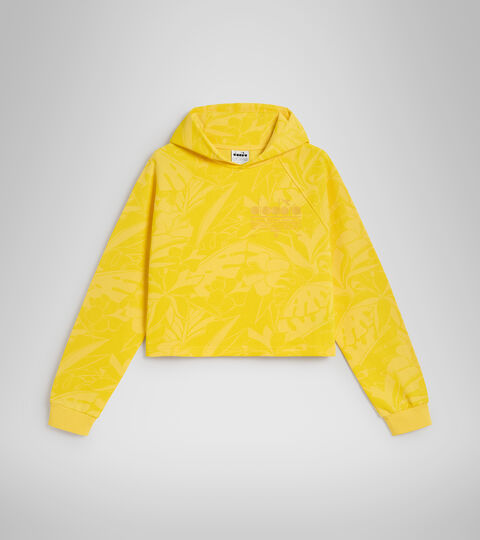 L. HOODIE CROP MANIFESTO, YELLOW LENS Cropped Cotton hoodie - Women L. HOODIE CROP MANIFESTO YELLOW LENS - Diadora