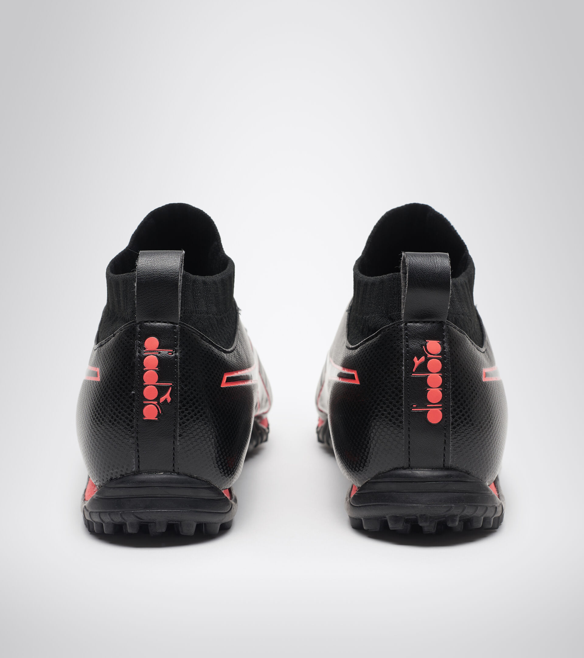 Hard ground and artificial turf football boot BRASIL ELITE R TF BLACK/RED FLUO - Diadora