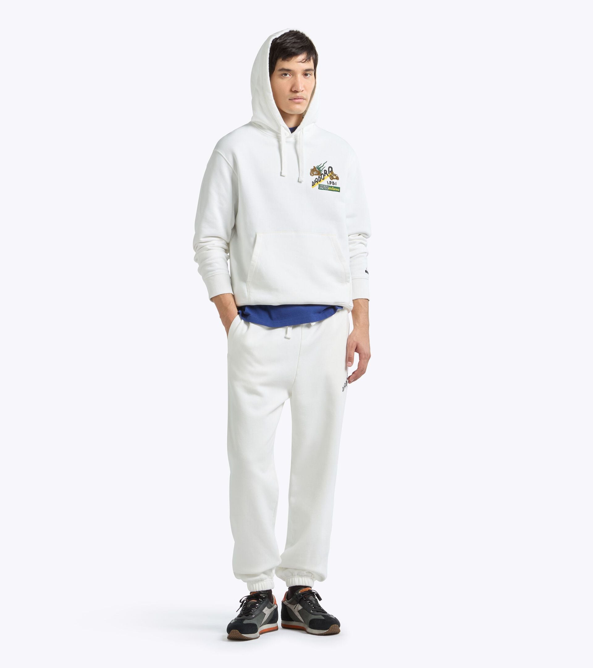 Legacy Hooded Sweatshirt - Made In Italy - All-gender HOODIE LEGACY WHITE MILK - Diadora