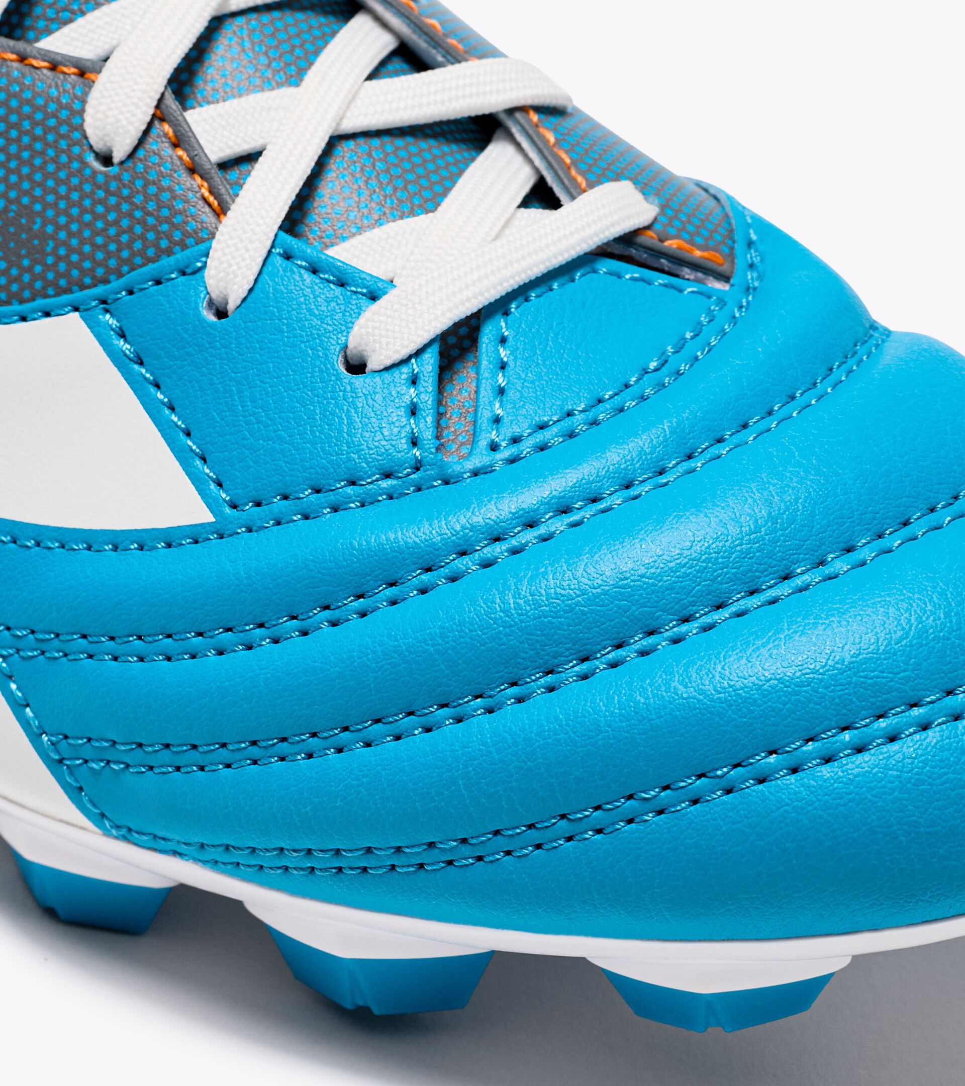 Chaussures de football pour terrains compacts - Homme BRASIL ELITE VELOCE GR LPU CYAN BLEU FLUO/BLANC/ORANGE - Diadora