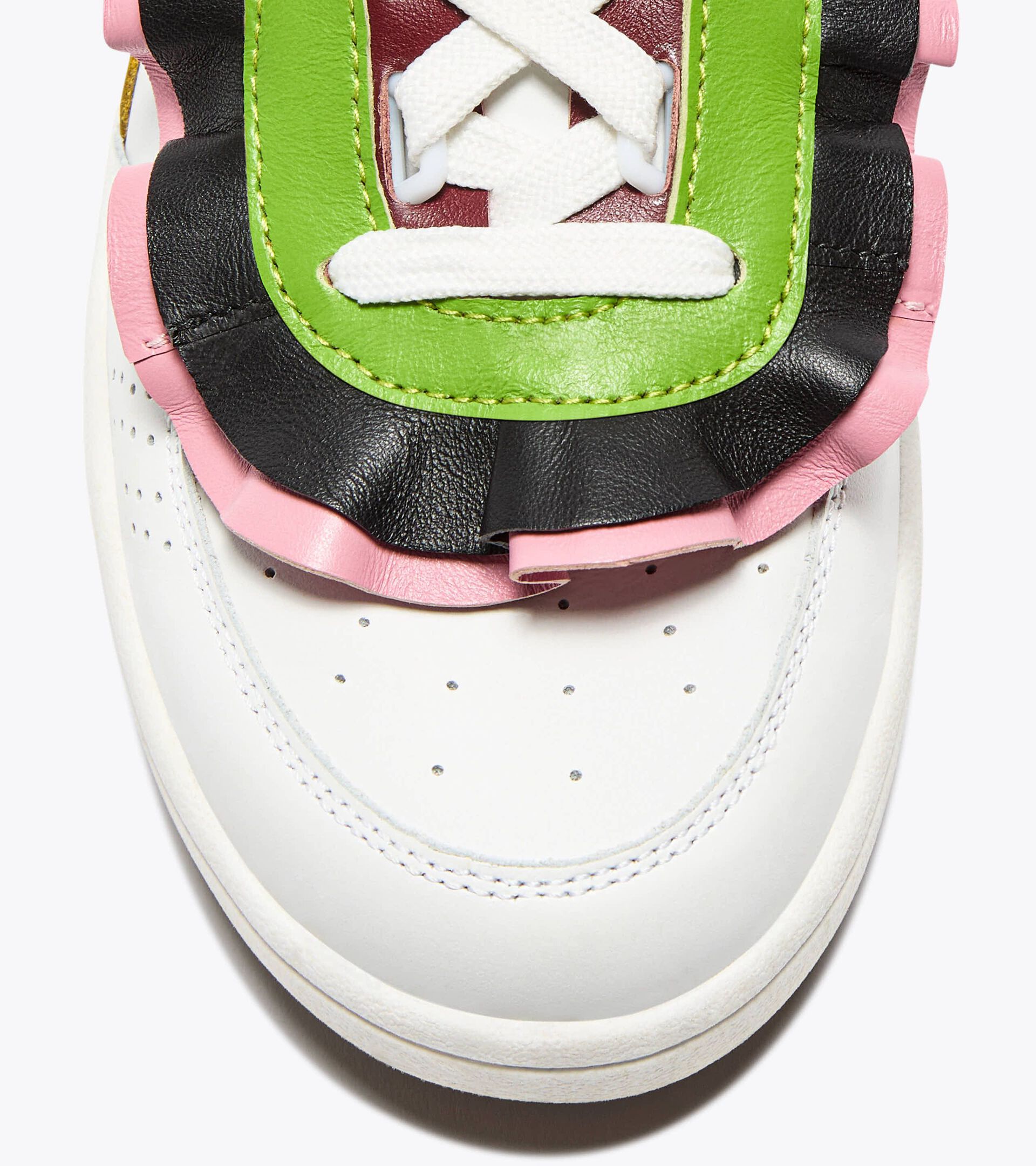 Sneakers Heritage en cuir - Femme B.ELITE ROUGE WN NOIR/A PEINE ROSE - Diadora
