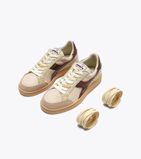 Heritage Leather Sneakers - Made In Italy - All-gender
 PRESTIGE AGED ITALIA LEATHER BORDEAUX - Diadora