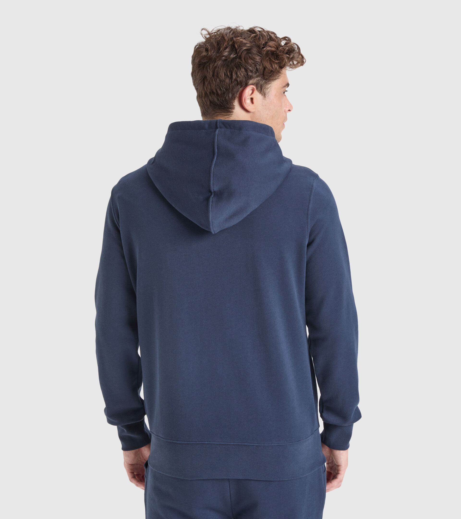 Hooded sweatshirt - Made in Italy - Men HOODIE FZ MII BLUE CORSAIR - Diadora
