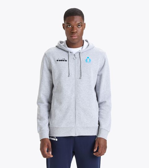 Representative hoodie - Italy Men’s National beach Volleyball Team TOP FELPA RAPPRESENTANZA UOMO BV23 ITA LIGHT MIDDLE GRAY MELANGE - Diadora