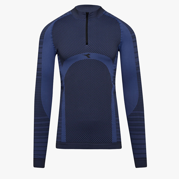 1/2 ZIP LS T-SHIRT ADV, INFINITY, large