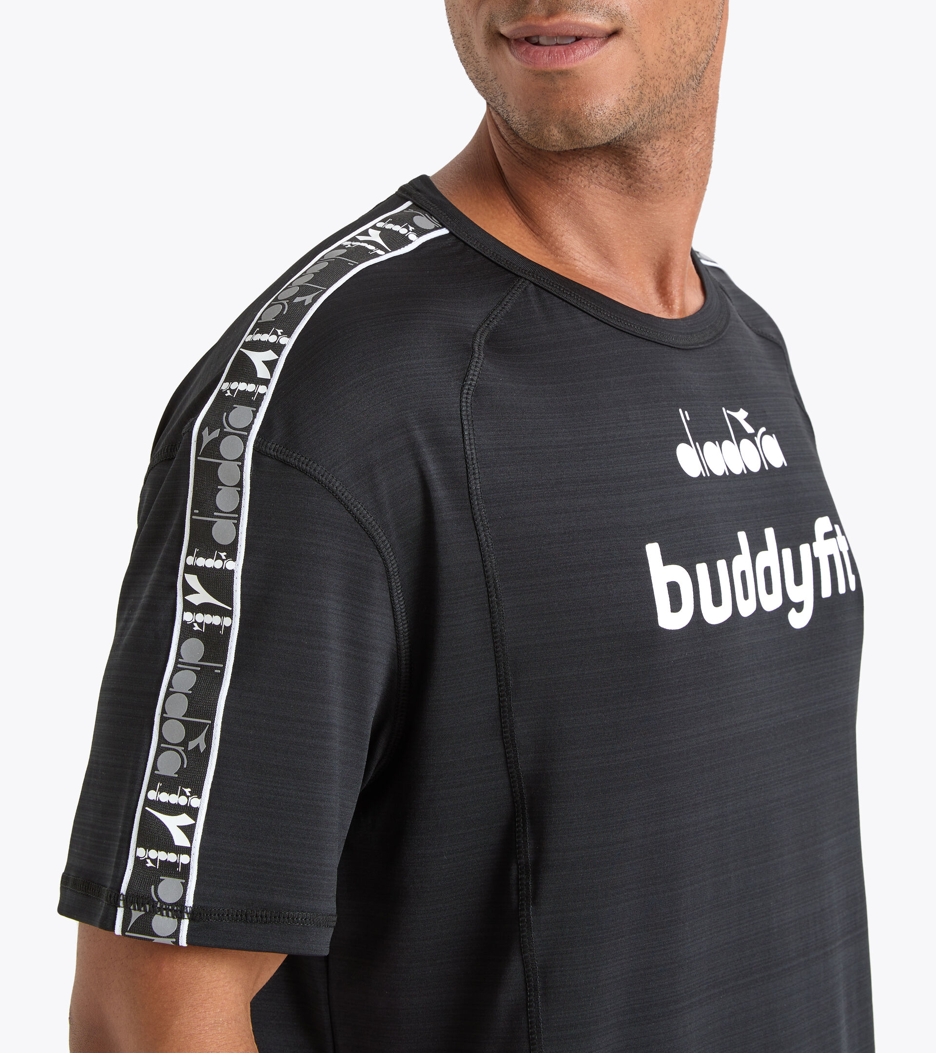 Training T-shirt - Men’s SS T-SHIRT BUDDYFIT BLACK - Diadora