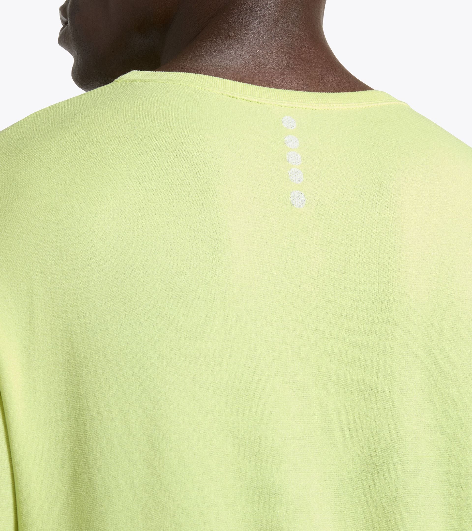 T-shirt technique thermor&eacute;gulateur &agrave; manches longues - Running STRATOUNO - Homme LS T-SHIRT STRATOUNO CITRON VERT SAUVAGE - Diadora