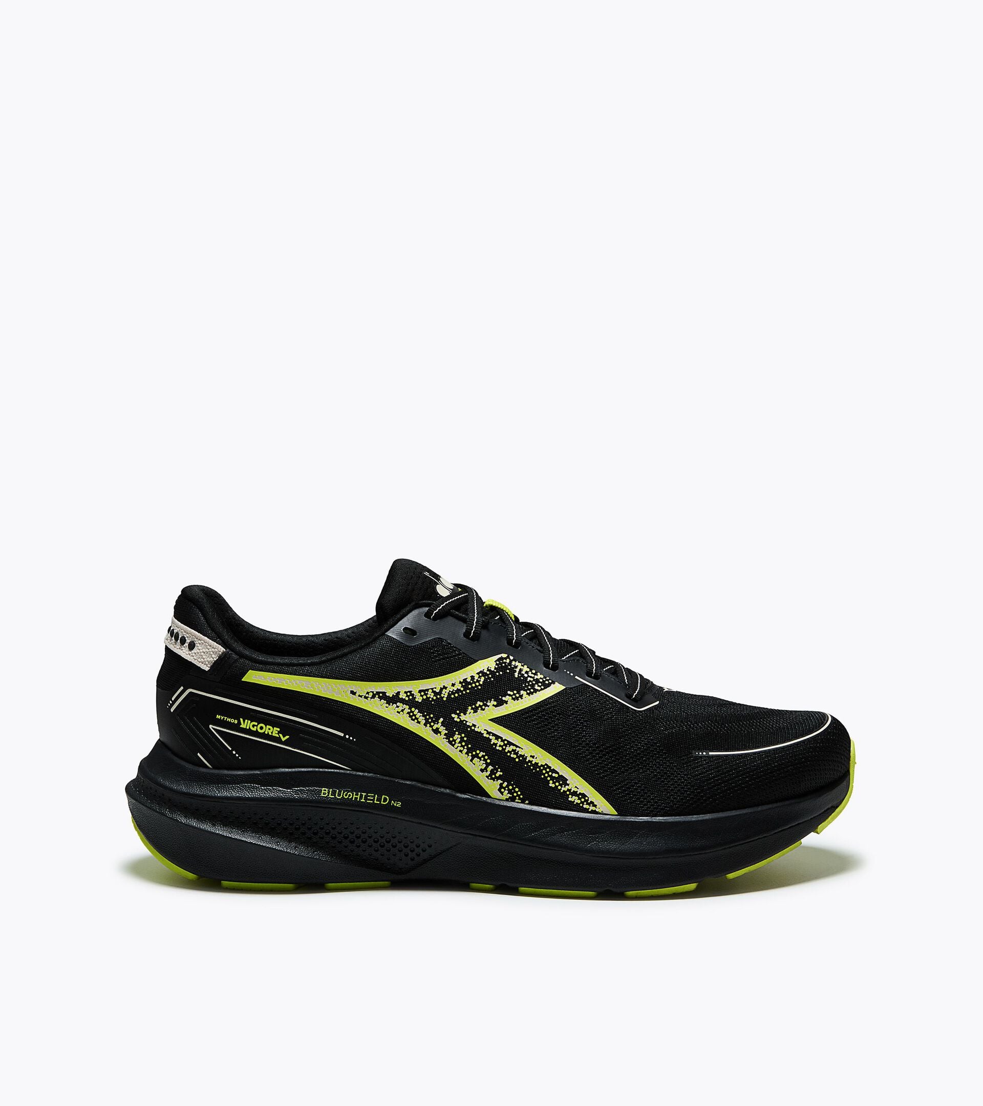 Running shoe - Stability and protection - Men&rsquo;s MYTHOS BLUSHIELD VIGORE V BLACK /EVENING PRIMROSE - Diadora