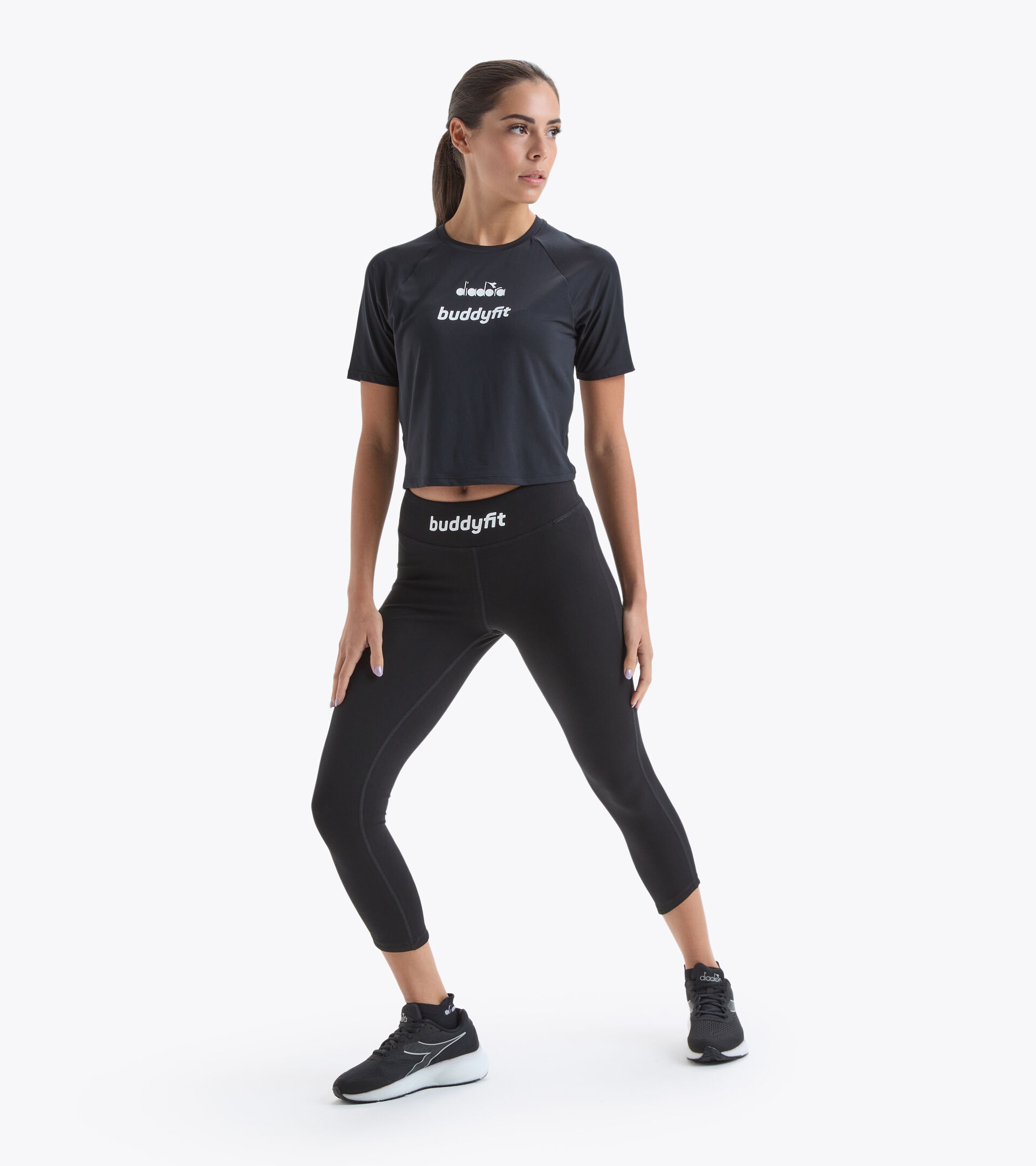 Training leggings - Women L. 7/8 LEGGINGS BUDDYFIT BLACK - Diadora