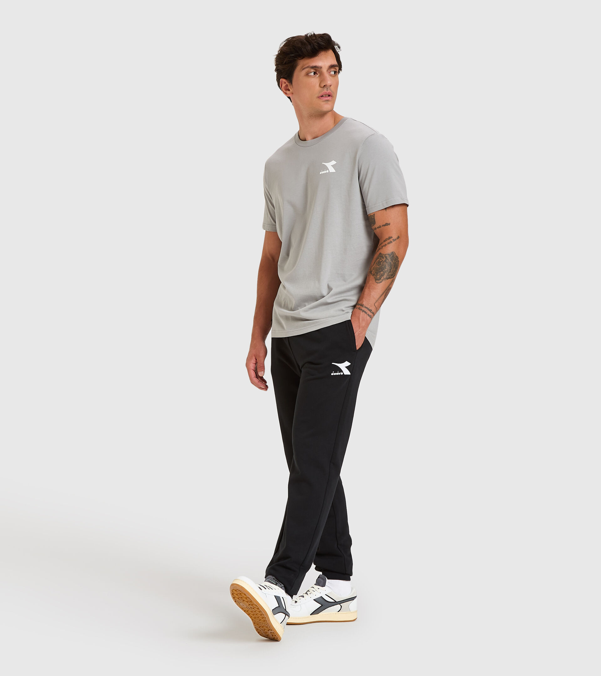 T-shirt - Men T-SHIRT SS CHROMIA GRAY MOUSE - Diadora