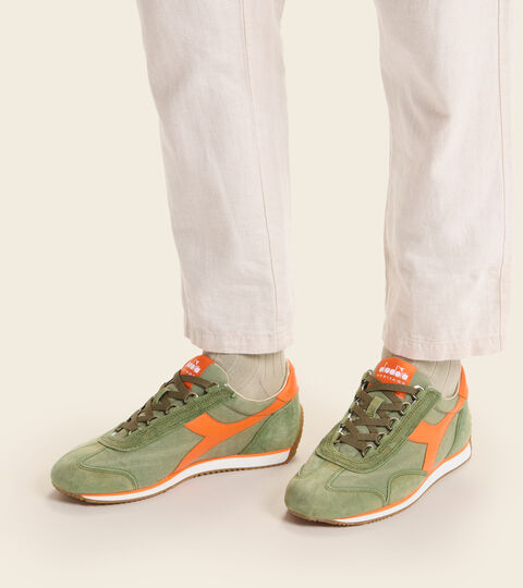 EQUIPE H CANVAS STONE WASH, GREEN LODEN Heritage shoe - Unisex EQUIPE H CANVAS STONE WASH GREEN LODEN - Diadora