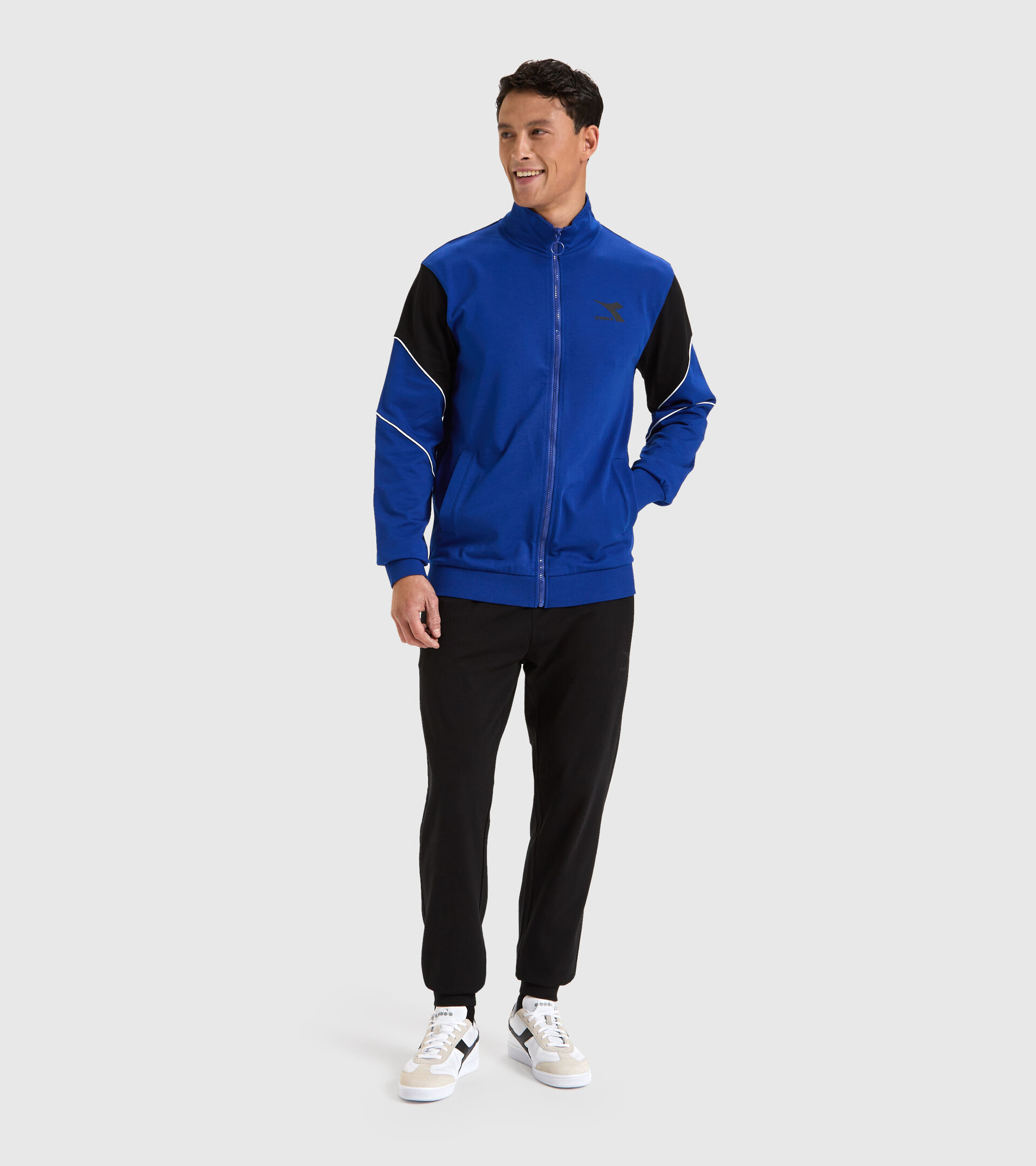 Trainingsanzug aus Baumwolljersey - Herren TRACKSUIT FZ CORE WAHR BLAU - Diadora