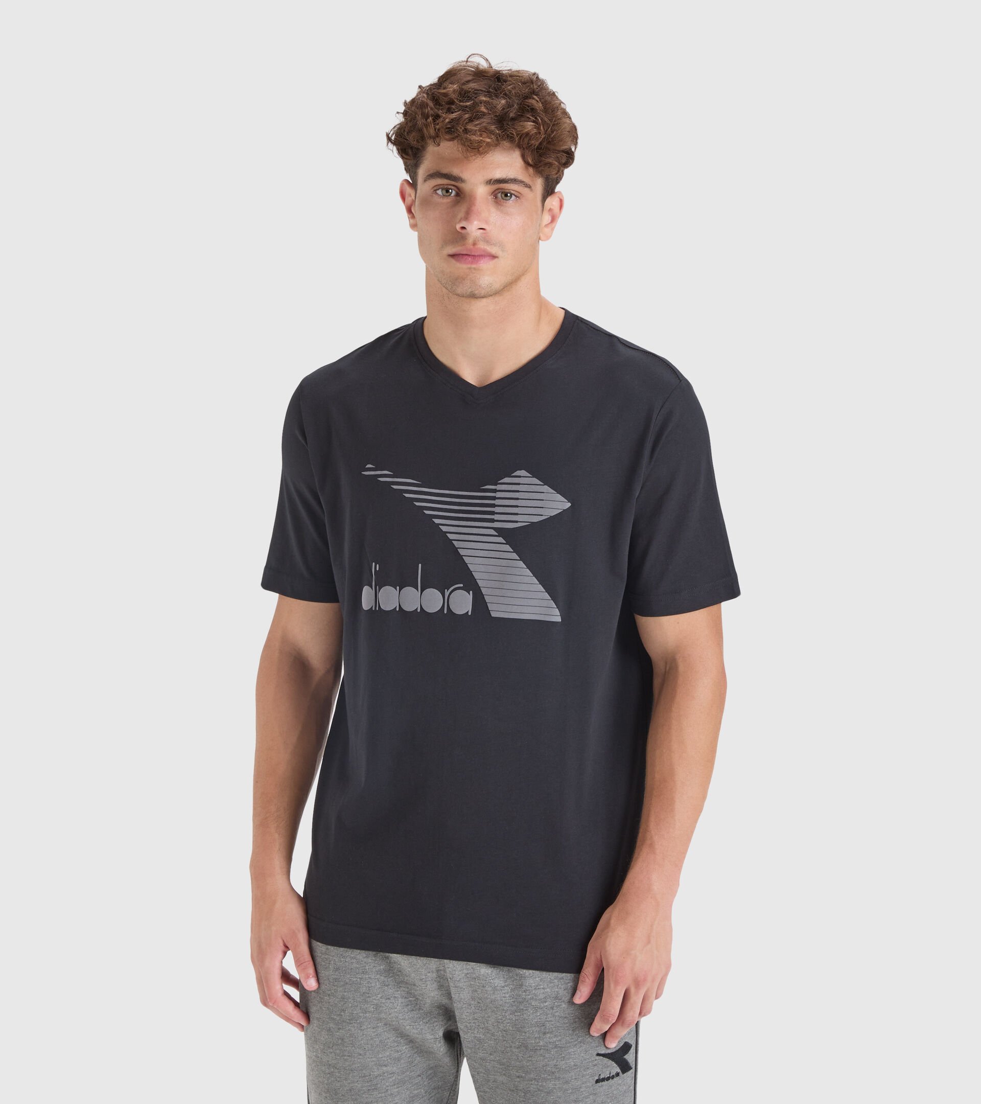 T-Shirt aus Baumwolle - Herren T-SHIRT SS DRIFT SCHWARZ - Diadora
