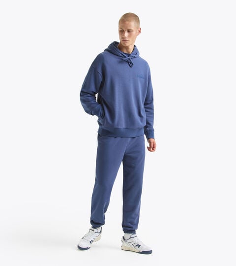 Unbrushed cotton tracksuit (hoodie and trousers) - Men HOODIE ATHLETIC LOGO TRACKSUIT blue  - null