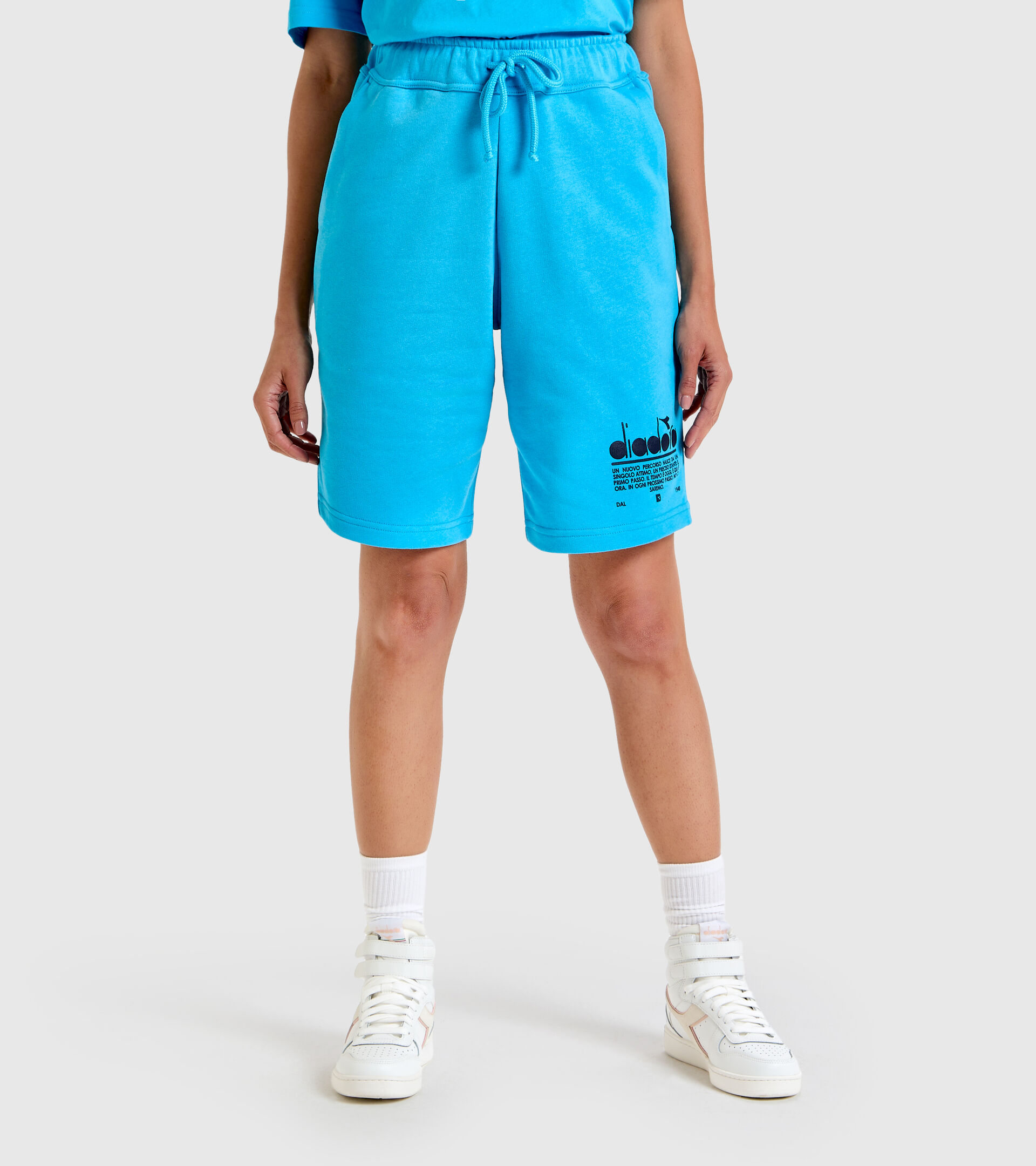Organic cotton shorts - Unisex BERMUDA MANIFESTO SKY BLUE INTENSE - Diadora