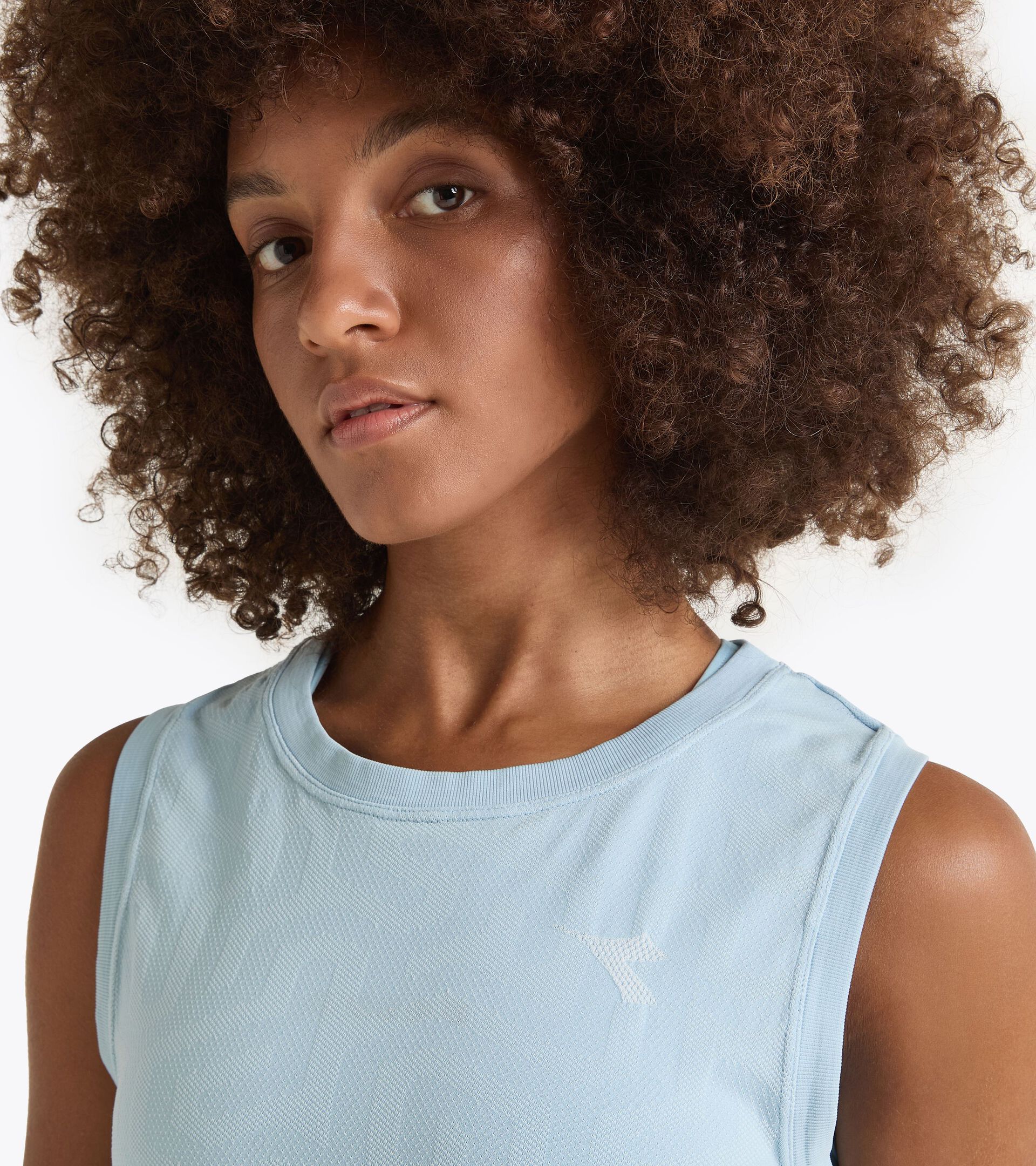 Débardeur technique thermorégulateur - Running - Femme L. TANK STRATOUNO BLEU CORYDALIS - Diadora