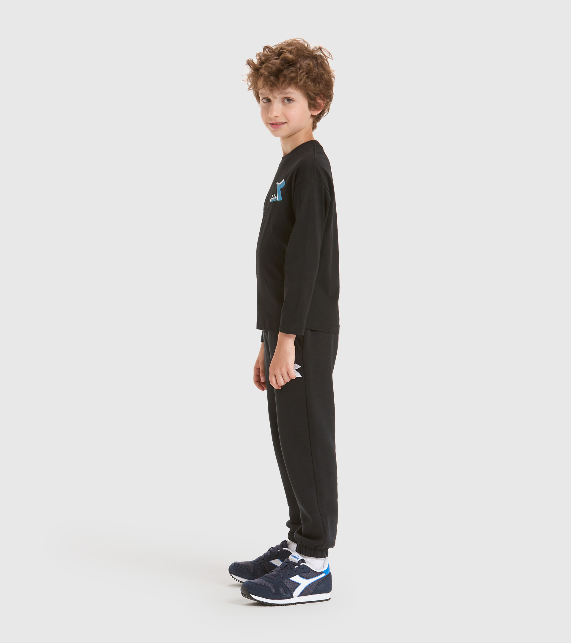 T-shirt - Kids JU.LS T-SHIRT CUBIC BLACK - Diadora