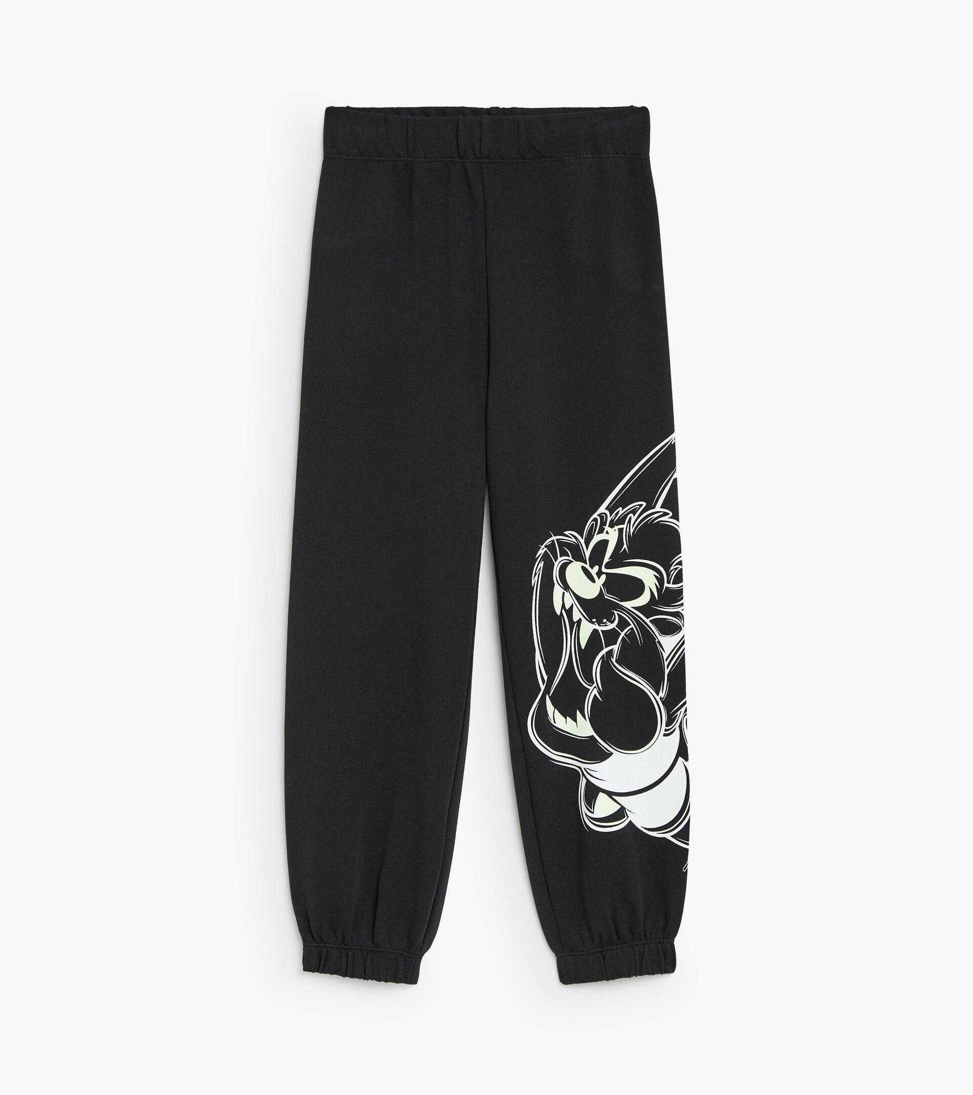 Cotton terrycloth joggers - Kids JU.JOGGER PANT WB BLACK/OPTICAL WHITE - Diadora