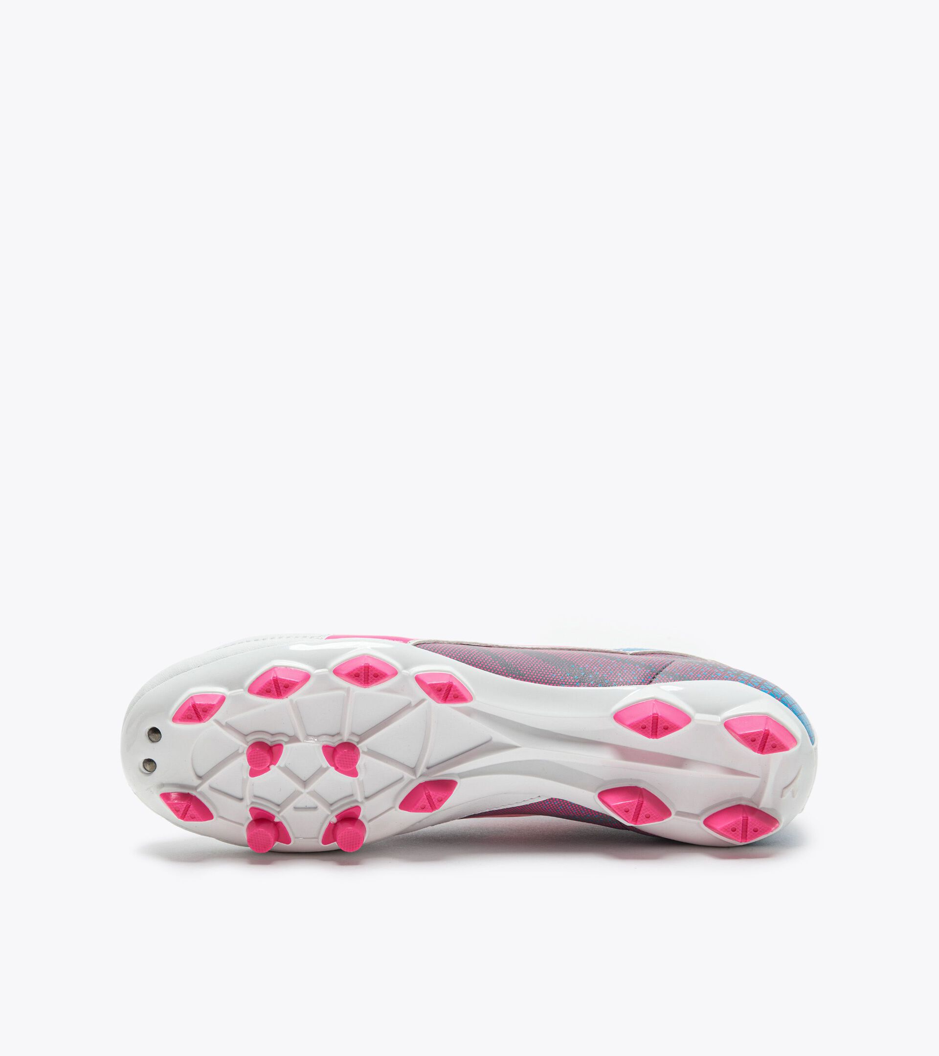 Calcio boots for firm grounds - Men BRASIL ELITE VELOCE GR LPU WHT/PINK FLUO/BLUE FLUO - Diadora