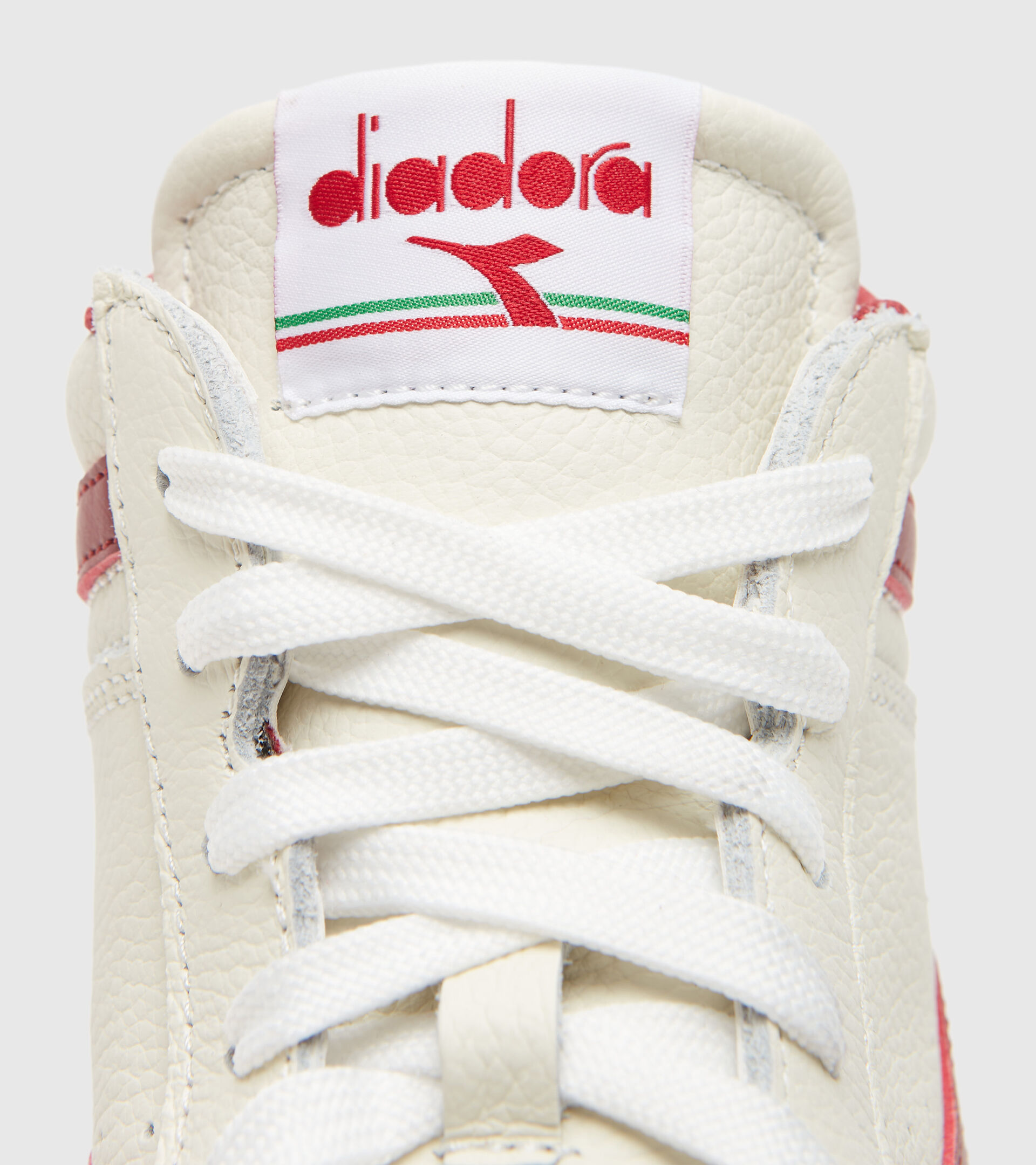 Footwear Sportswear UNISEX GAME L HIGH WAXED BIANCO/ROSSO PEPERONE Diadora