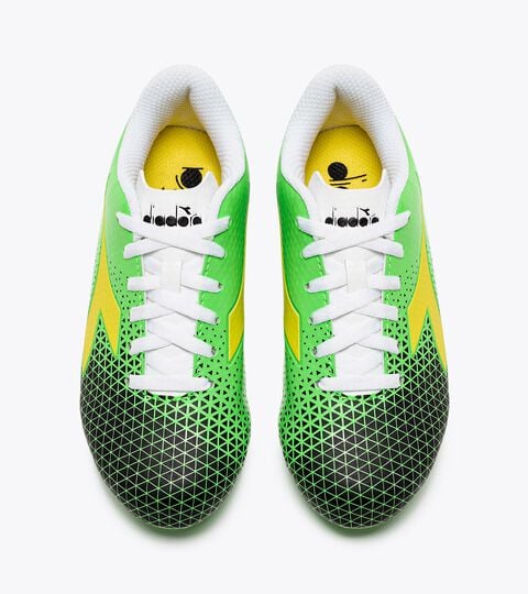 CATTURA GR LPU JR, GREEN FLUO/YELLOW/BLACK Calcio boots for firm ground - Junior CATTURA GR LPU JR GREEN FLUO/YELLOW/BLACK - Diadora