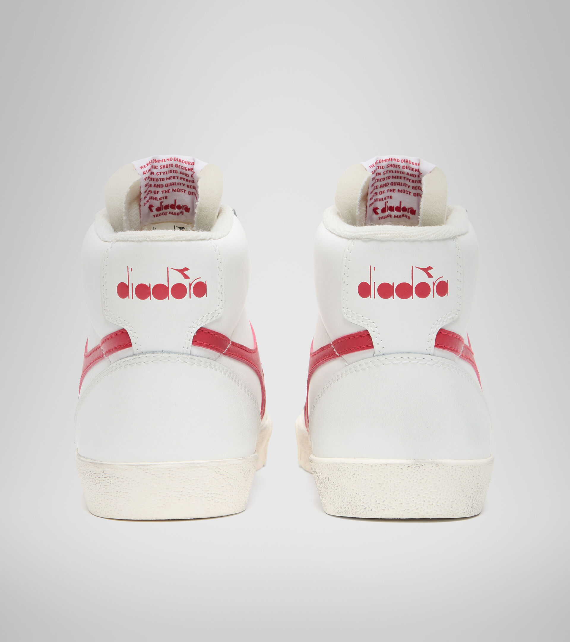Footwear Sportswear UNISEX MELODY MID LEATHER DIRTY WHITE/TANGO RED Diadora