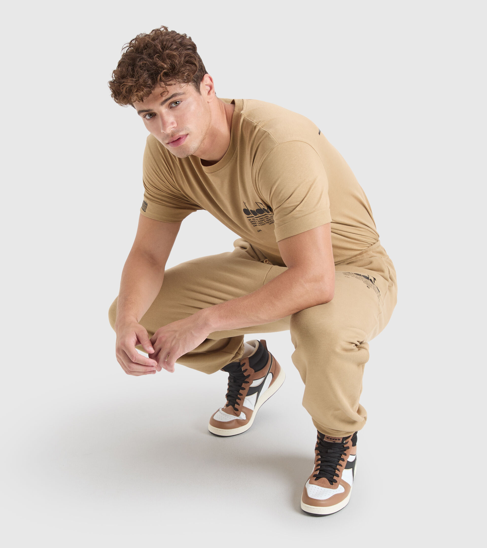 Cotton sports trousers - Unisex PANT MANIFESTO BEIGE TAN - Diadora
