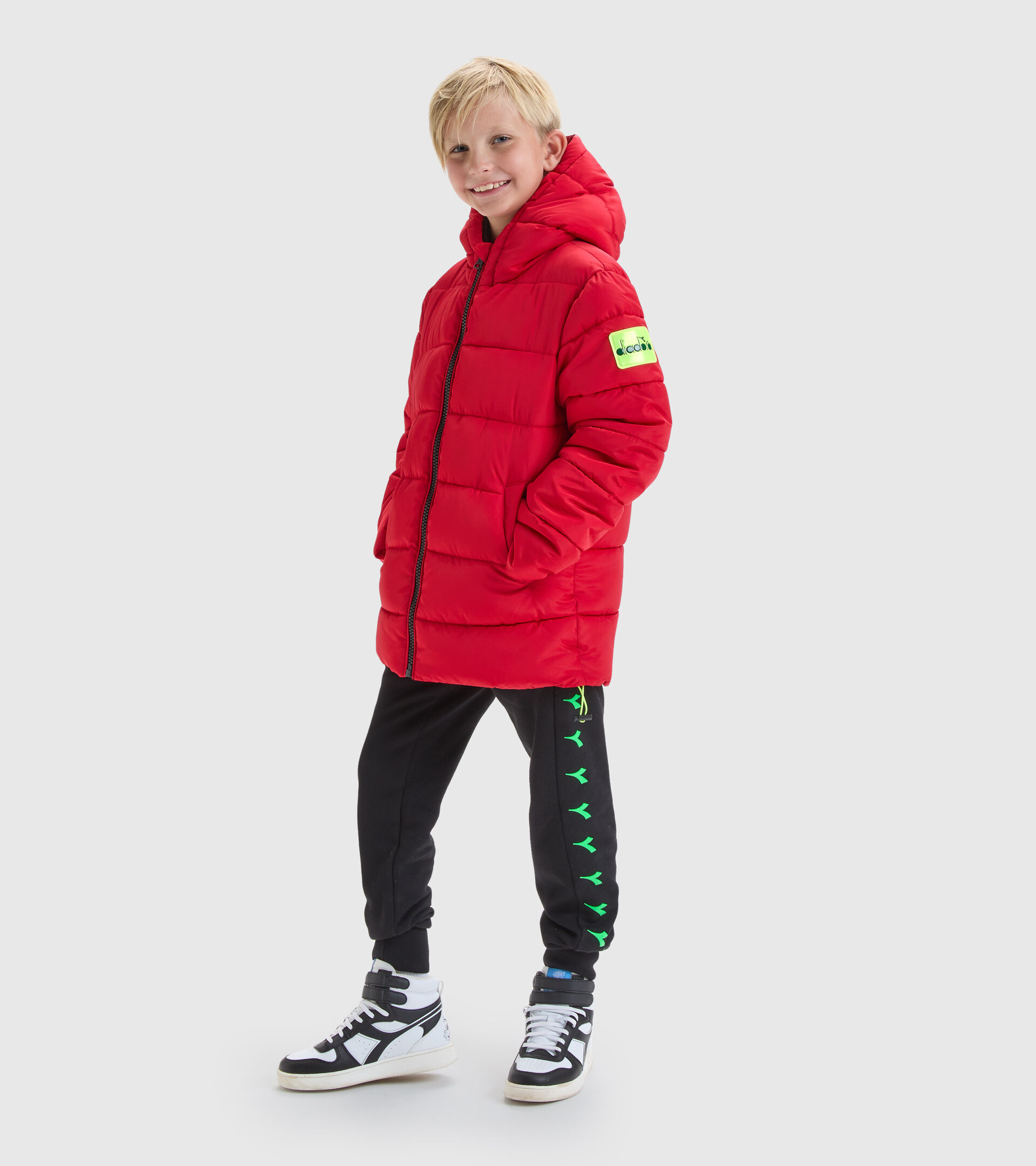 Einfarbige Jacke - Unisex JU.JACKET HD D RENNEN ROT - Diadora