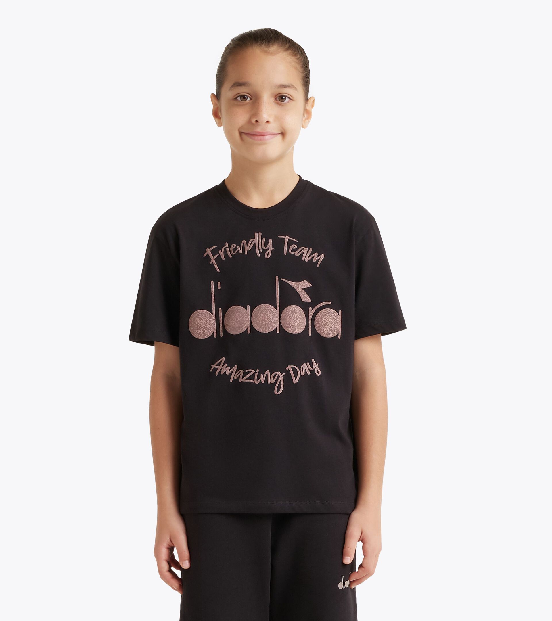 Camiseta de manga corta - Ni&ntilde;os/Adolescentes JB. T-SHIRT SS FRIENDLY TEAM NEGRO - Diadora