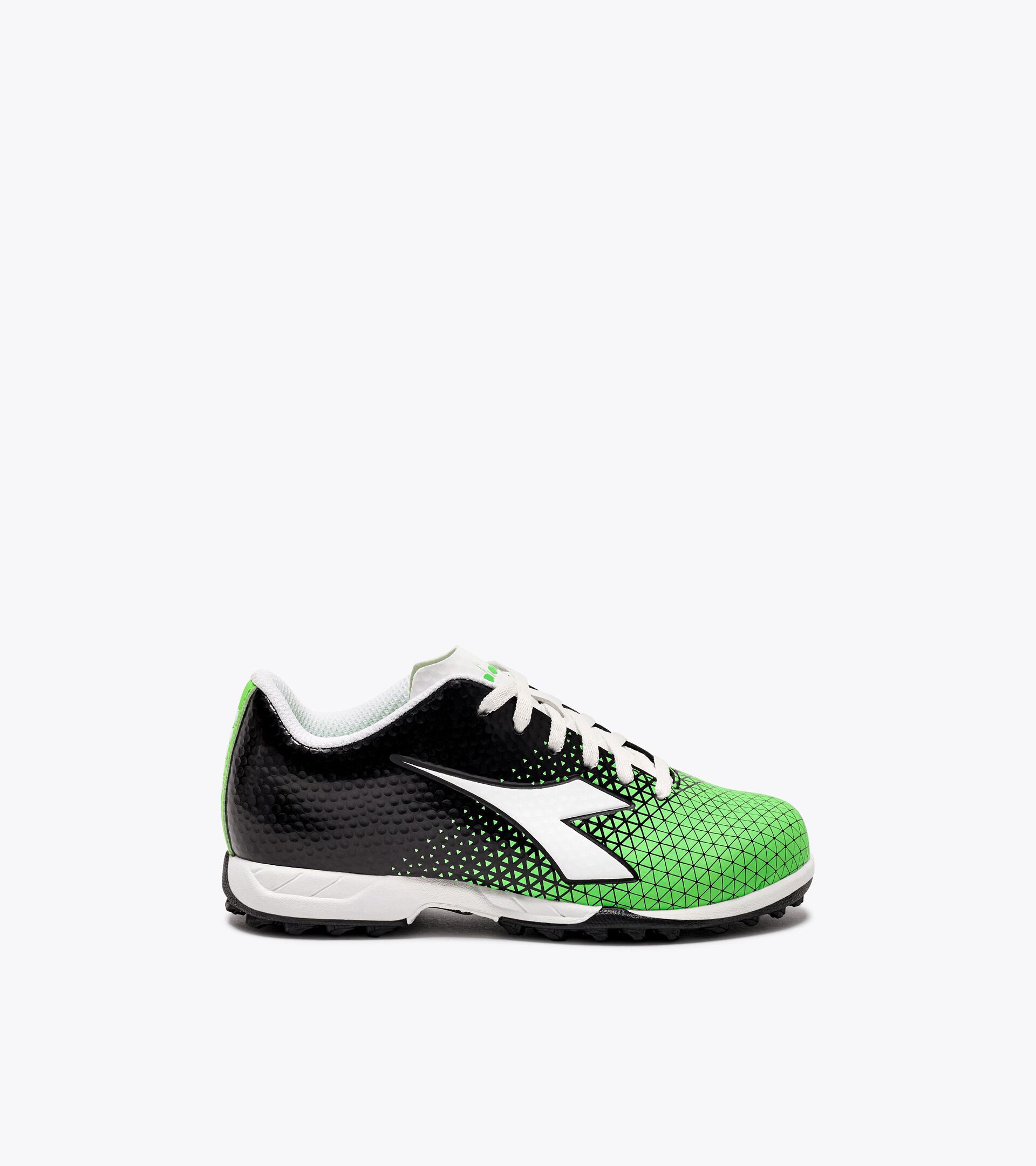 Chaussures de football junior CATTURA GR TF JR NOIR/BLANC/VERT FLUO - Diadora