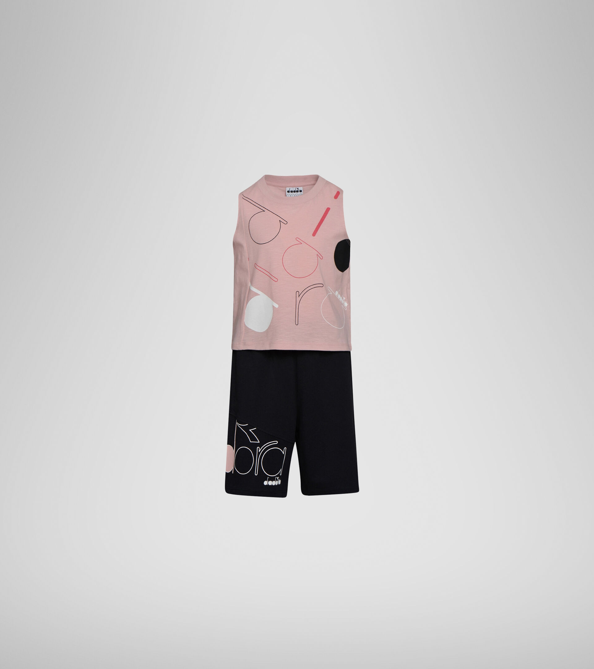 Apparel Sport BAMBINO JG. SET SL LOGO MANIA ROSA PIEL DE MELOCOTON Diadora