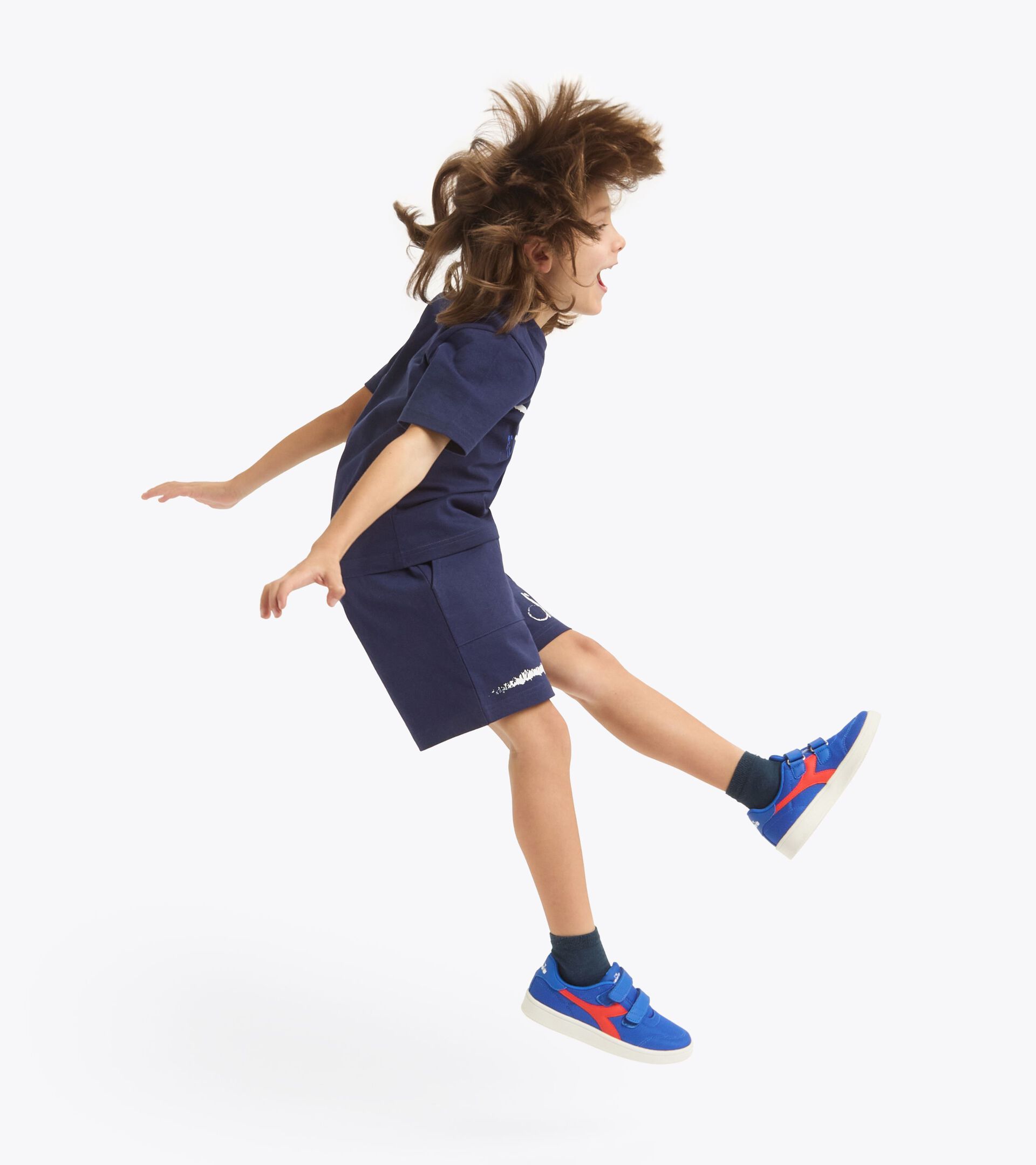 Cotton t-shirt - Boy JB. T-SHIRT SS GRAFFITI BL BLUE DENIM - Diadora