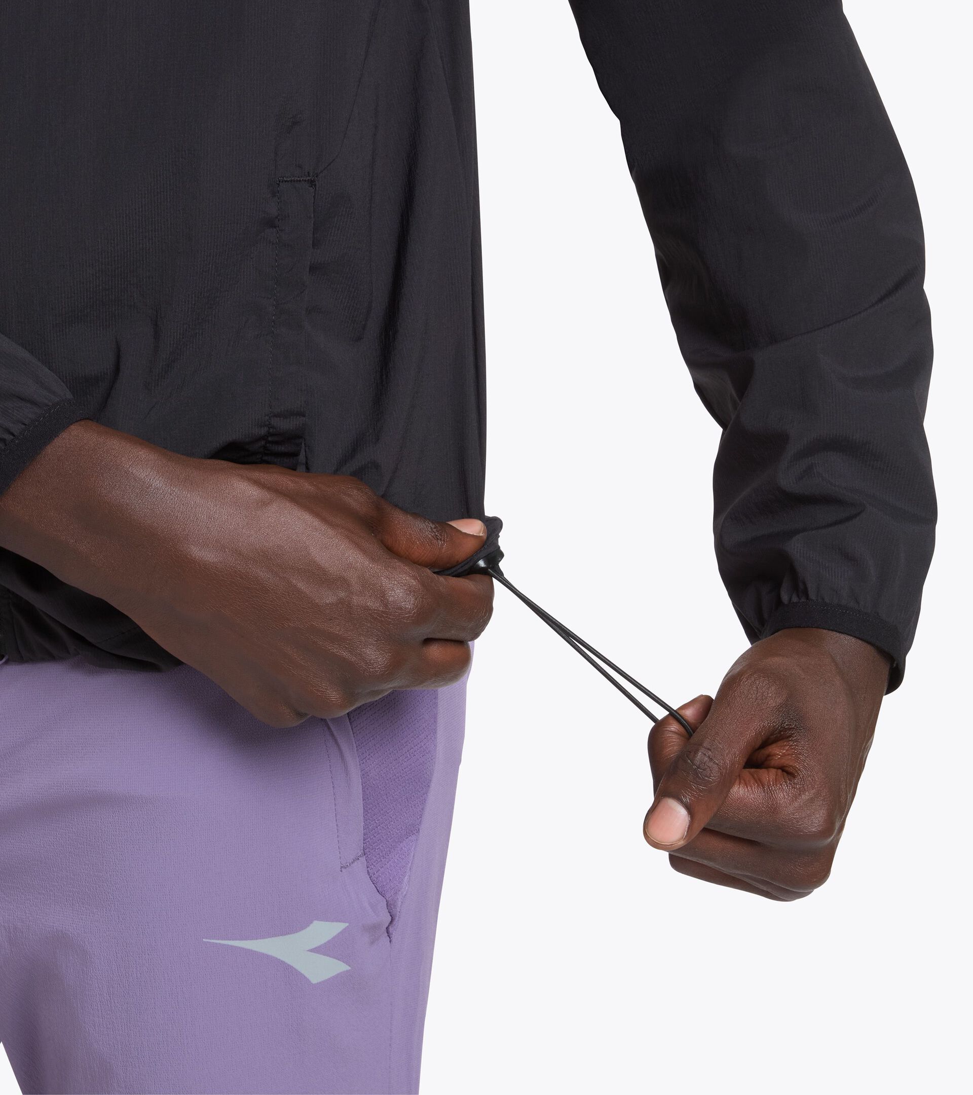 Windbreaker - Men&rsquo;s WINDBREAKER PACKABLE JACKET BLACK - Diadora