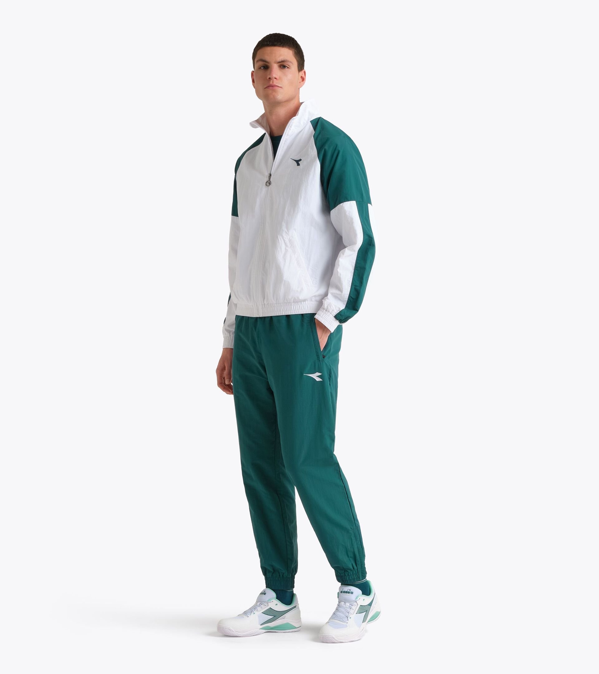 Tennistrainingsanzug aus Taslan - Wettkampf - F&uuml;r alle Geschlechter U. TRACK PANTS MATCH SCHATTIERTE FICHTE - Diadora