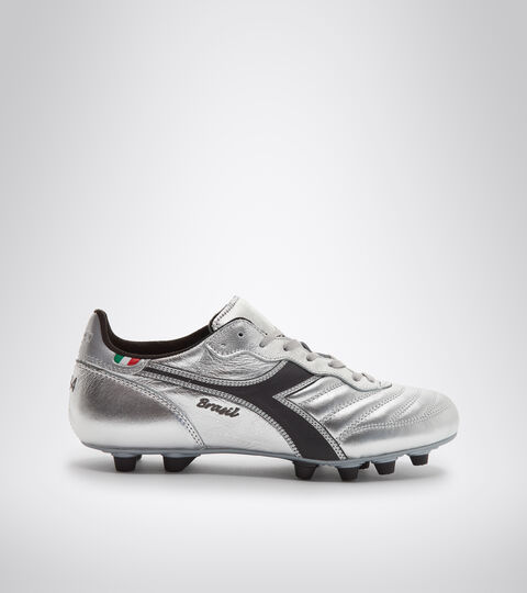 Firm ground football boots - Made in Italy BRASIL ITALY OG LT+  MDPU SILVER DD/ANTHRACITE - Diadora